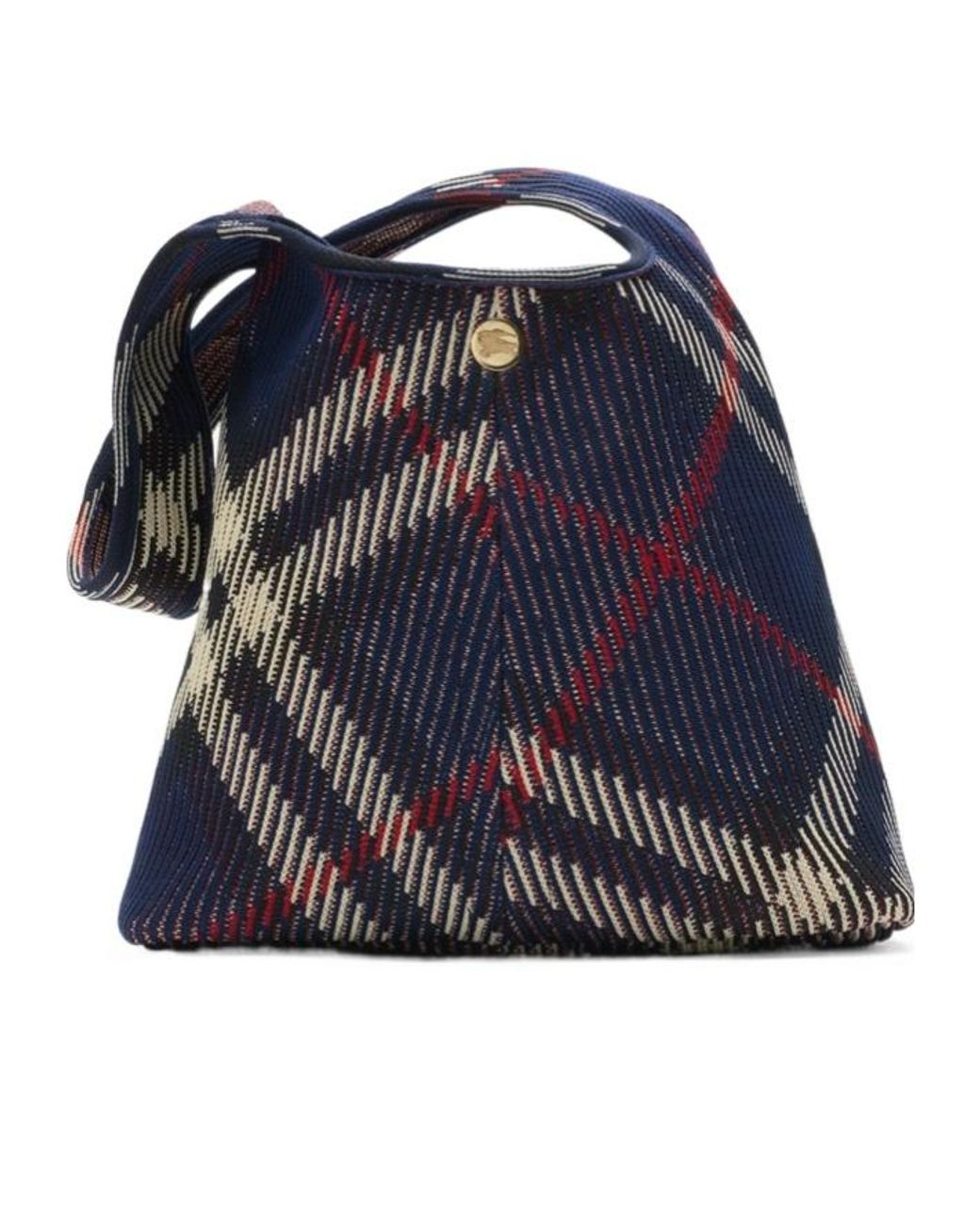 Burberry Blue Small Check Shoulder Bag