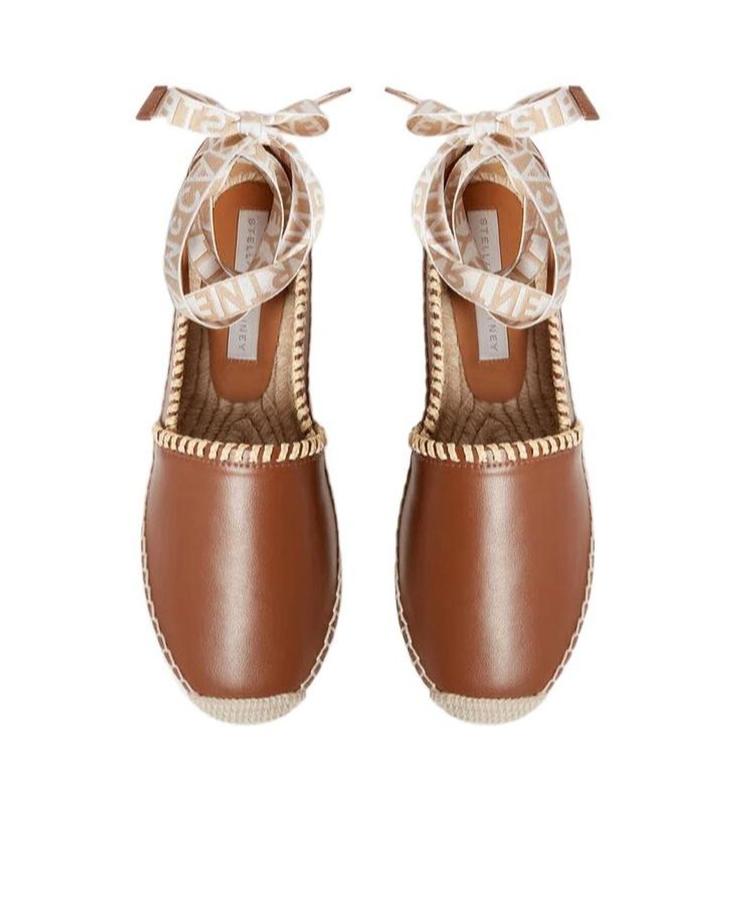 Stella McCartney Brown Gaia Whipstitched Espadrilles