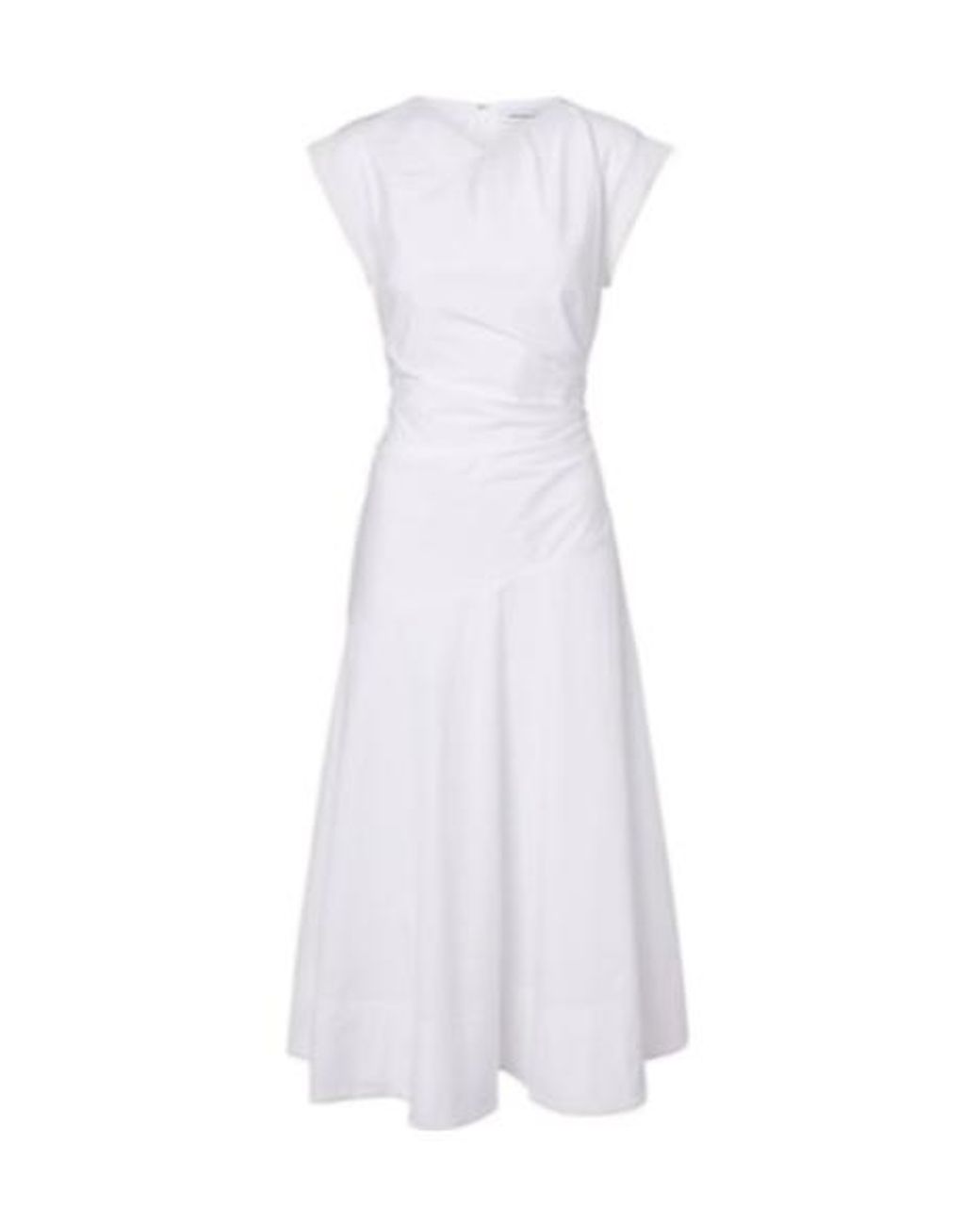 Veronica Beard White Lisette Cotton-Blend Midi Dress
