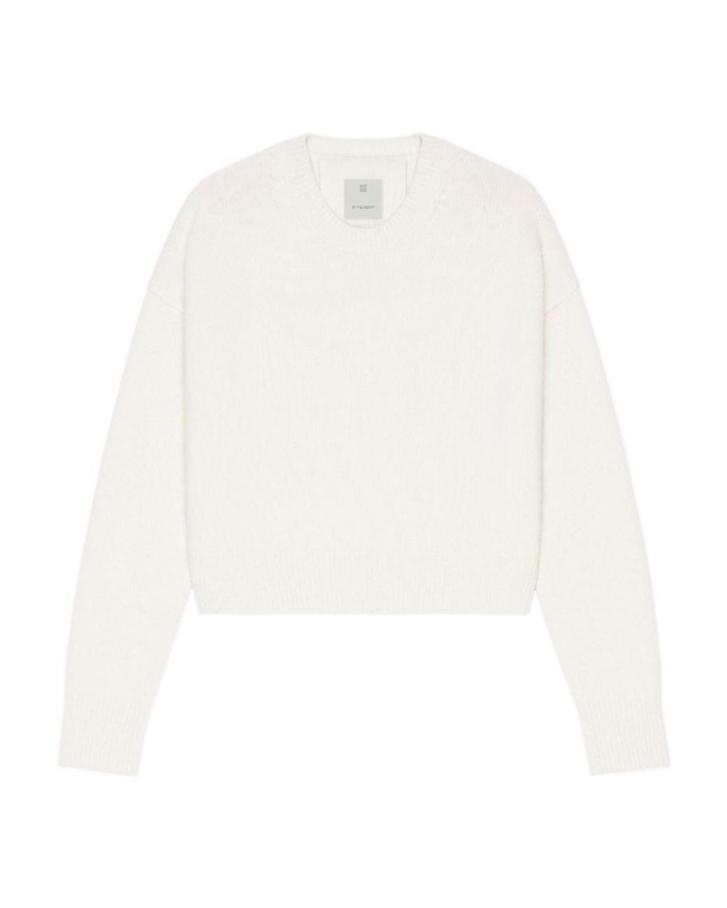 Givenchy White Long-Sleeved Crewneck Knitted Jumper