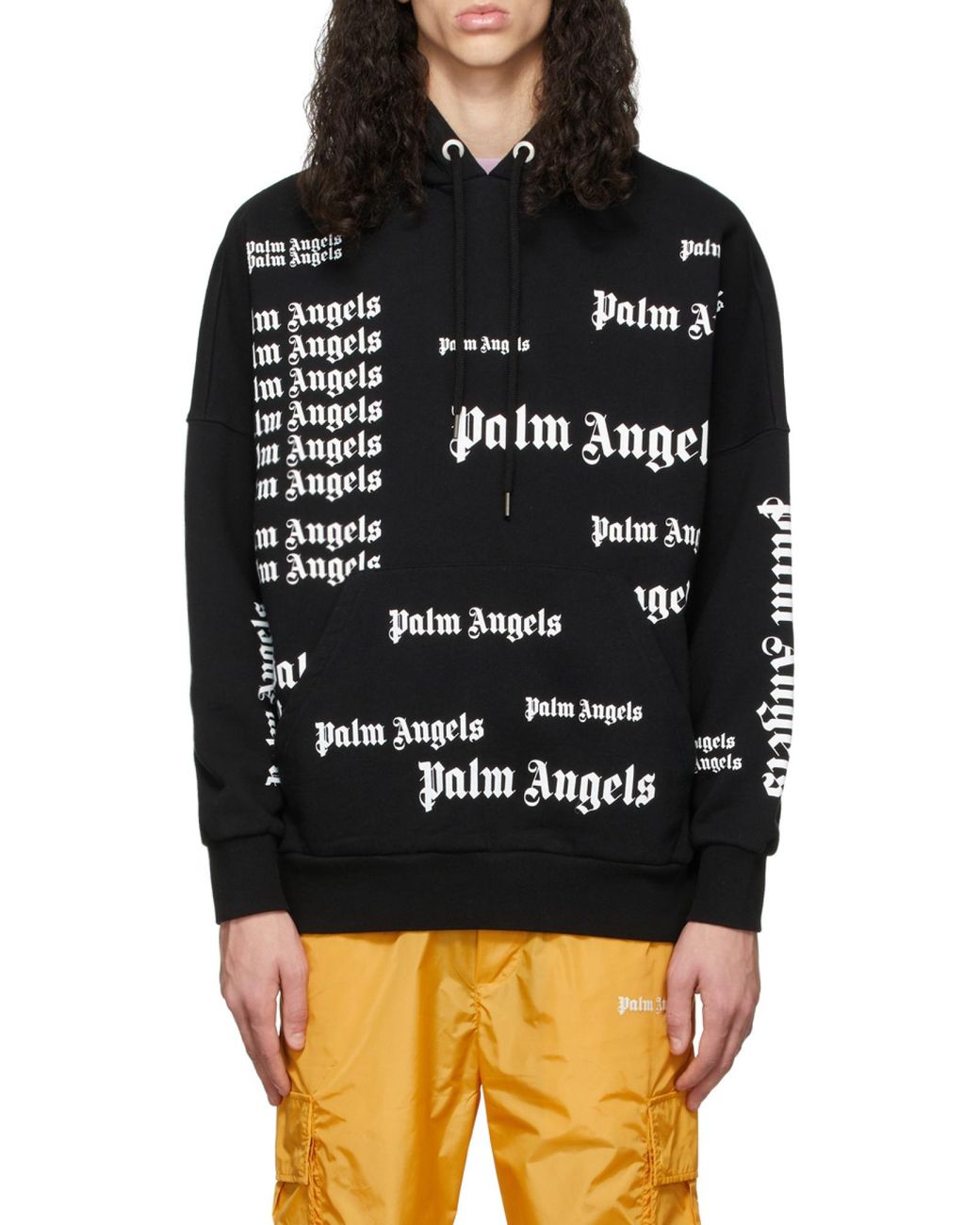Palm Angels Black Ultra Logo-Print Hoodie for men
