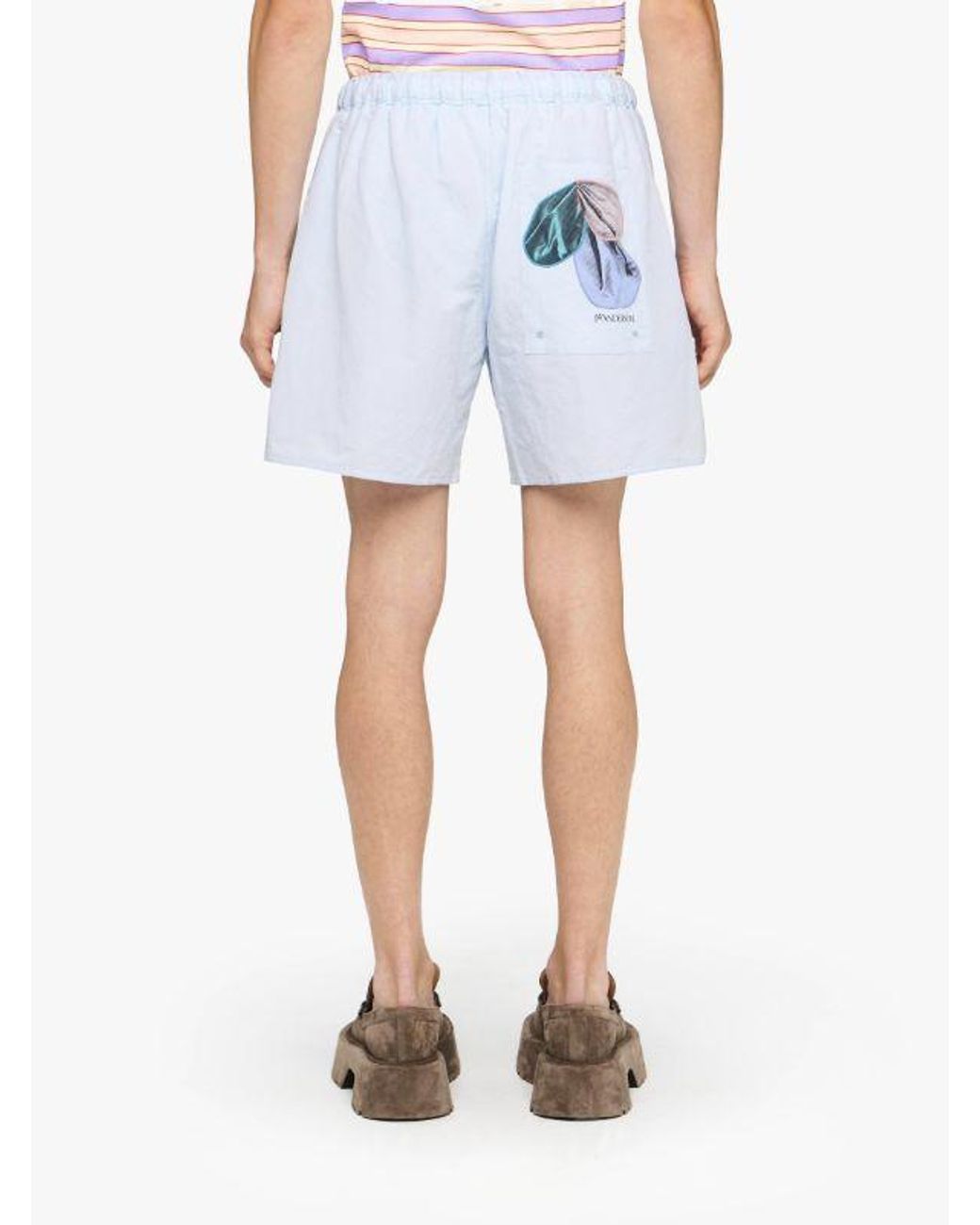 J.W. Anderson Blue Jw Anderson Printed Drawstring Shorts for men