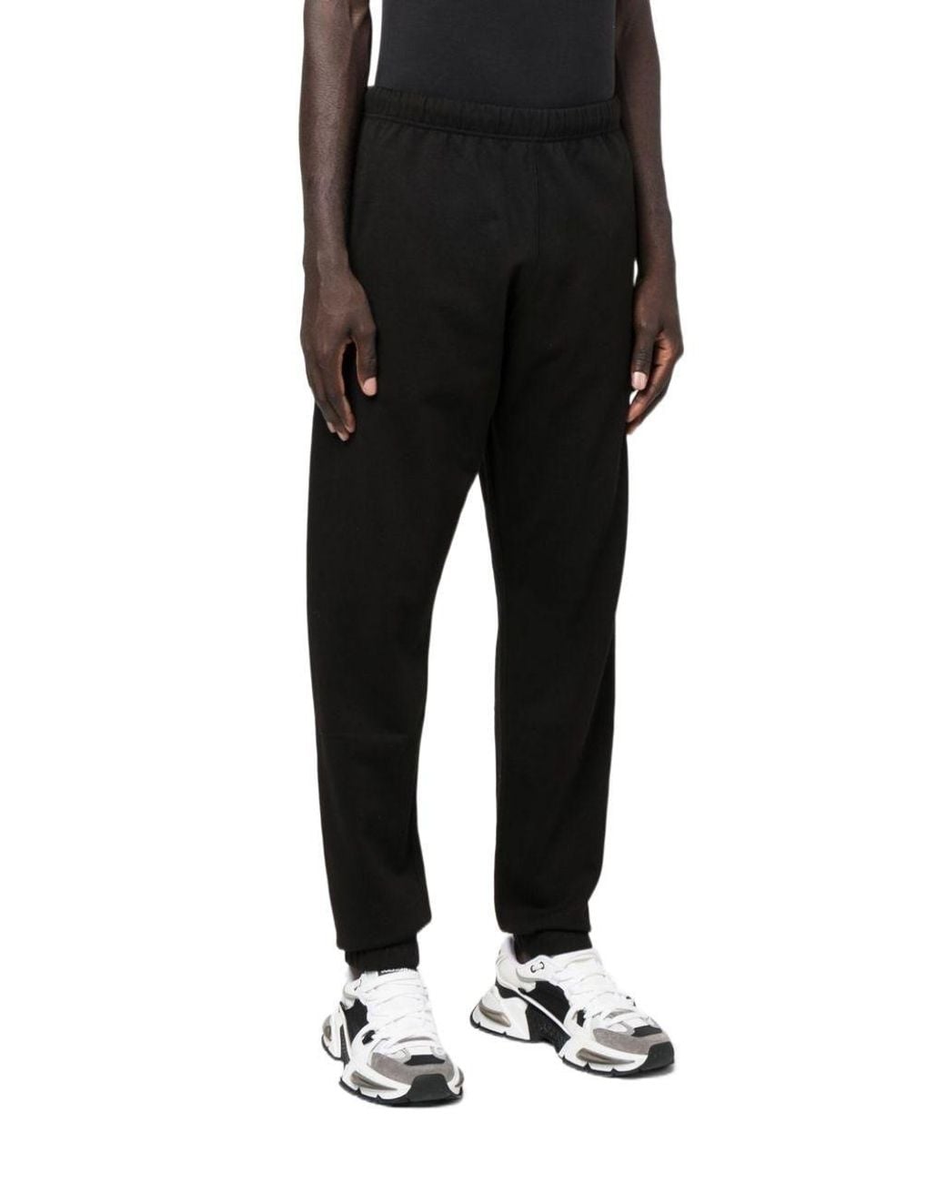 KENZO Black Logo Embroidered Jogging Pants for men