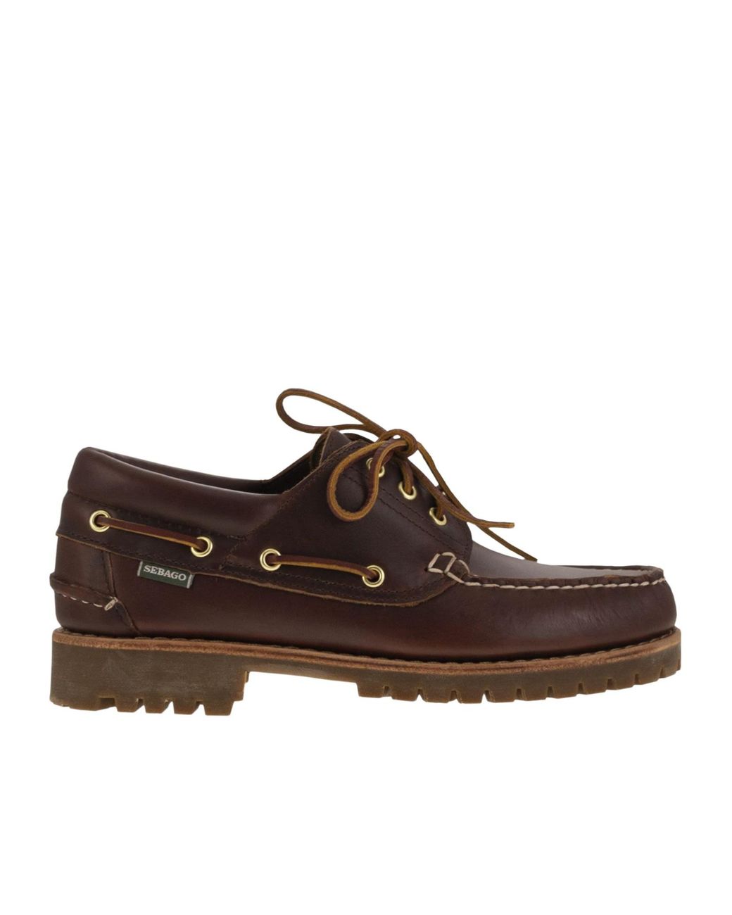 Sebago Brown Acadia Premium Lace-Up Loafers for men