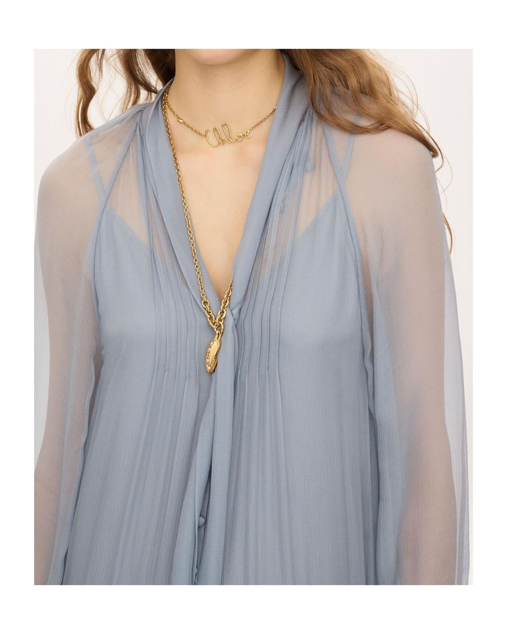 Chloé Gray Chloé Fluid Long Dress