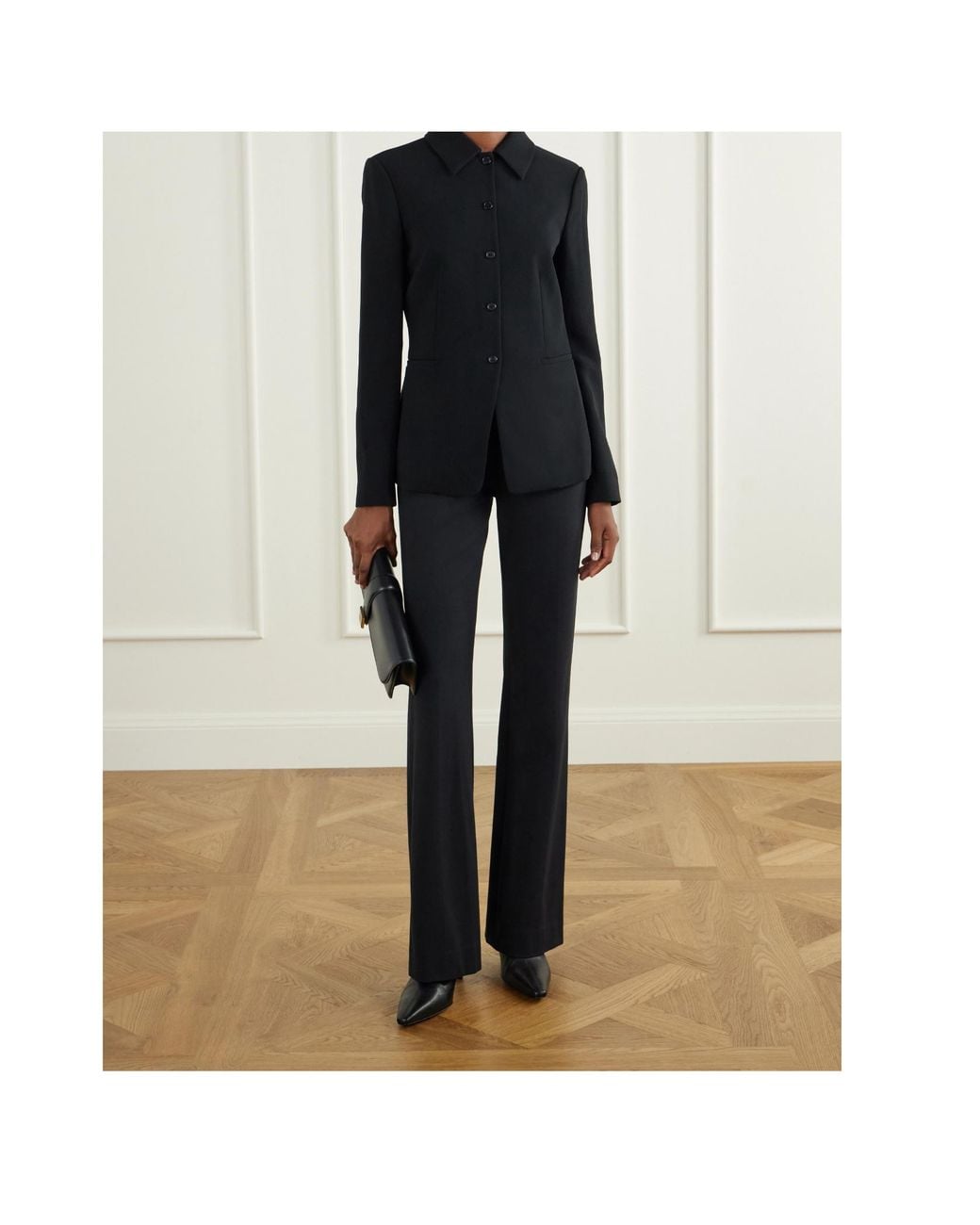 Veronica Beard Blue Gracie Stretch-Jersey Flared Pants