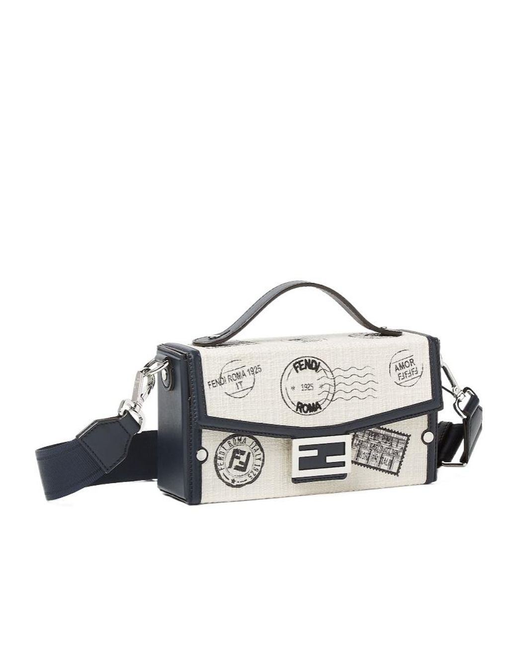 Fendi Metallic Soft Trunk Baguette Tote Bag for men