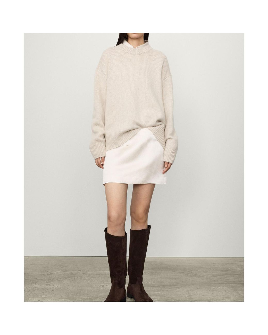 Lisa Yang Natural Renske Crewneck Knitwear