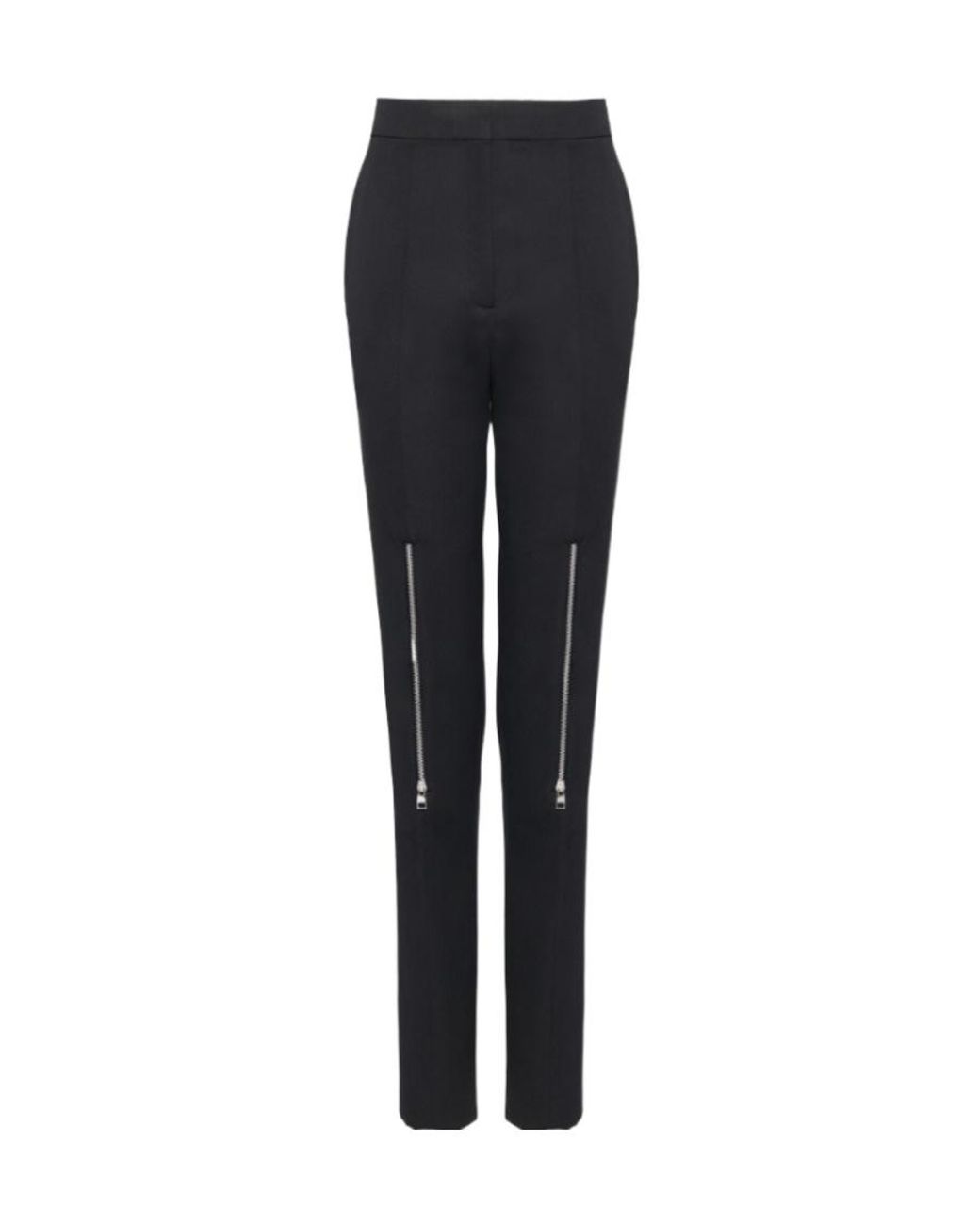 McQueen Blue High-Waisted Zipped Pants