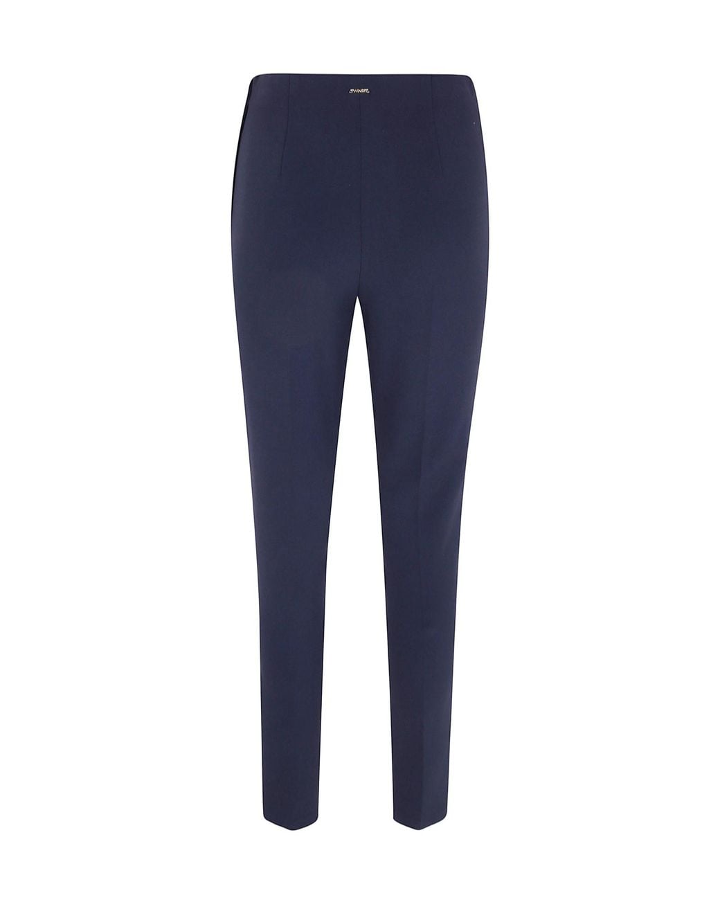 Twinset Blue Crêpe Fitted Trousers