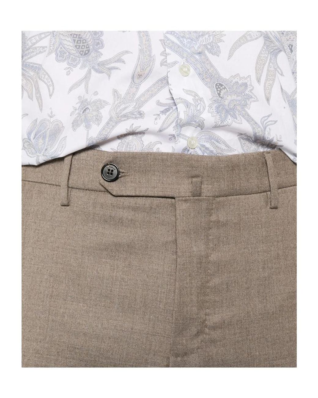 Incotex Gray Belt-Loops Straight-Leg Trousers for men