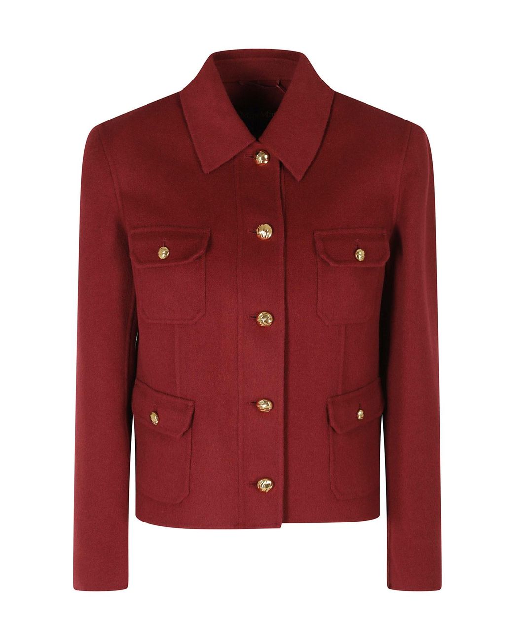Max Mara Red Studio Mstvenere Boxy Pocket Jacket