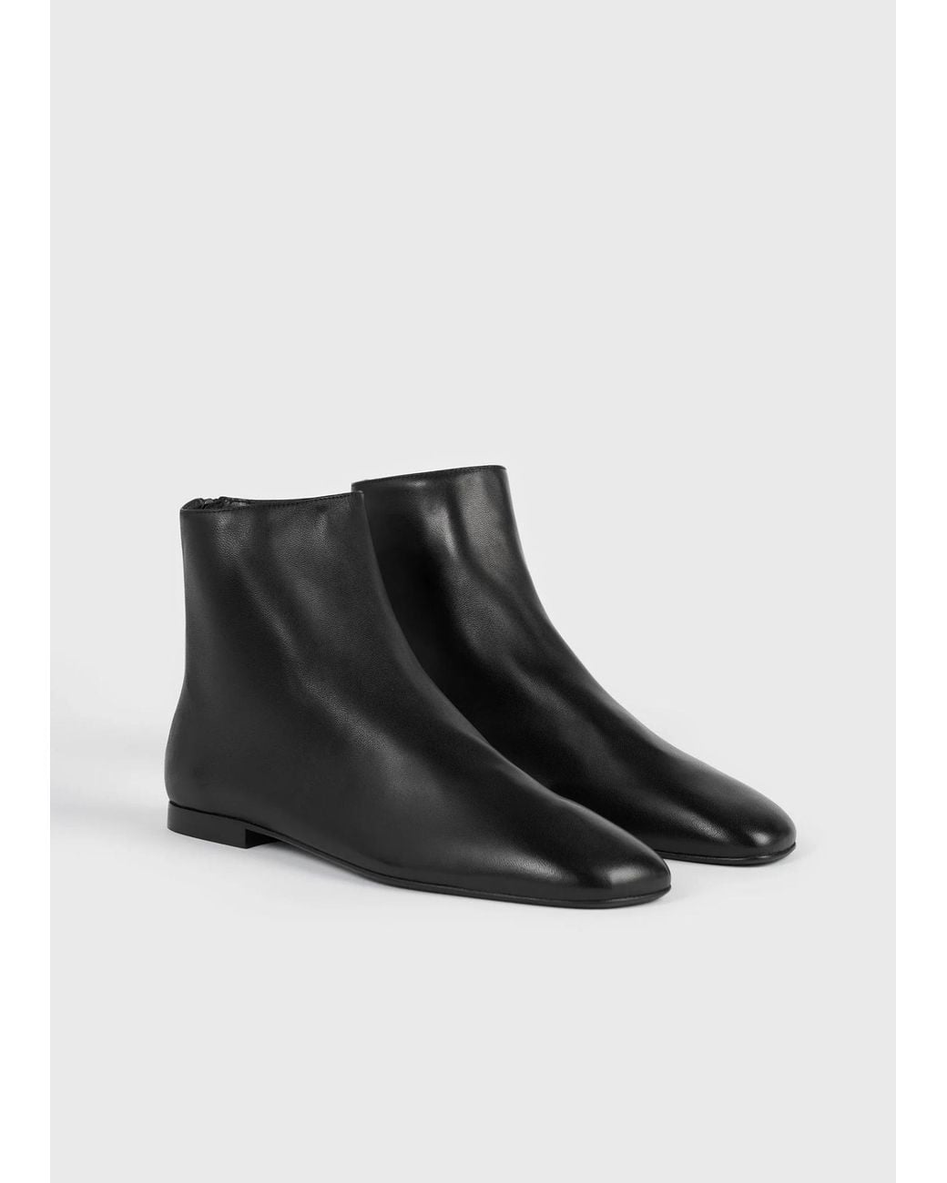 Totême Black Zip-Fastening Ankle Boots