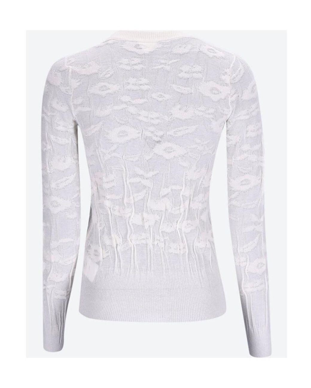 Bottega Veneta White Flowers Jumper