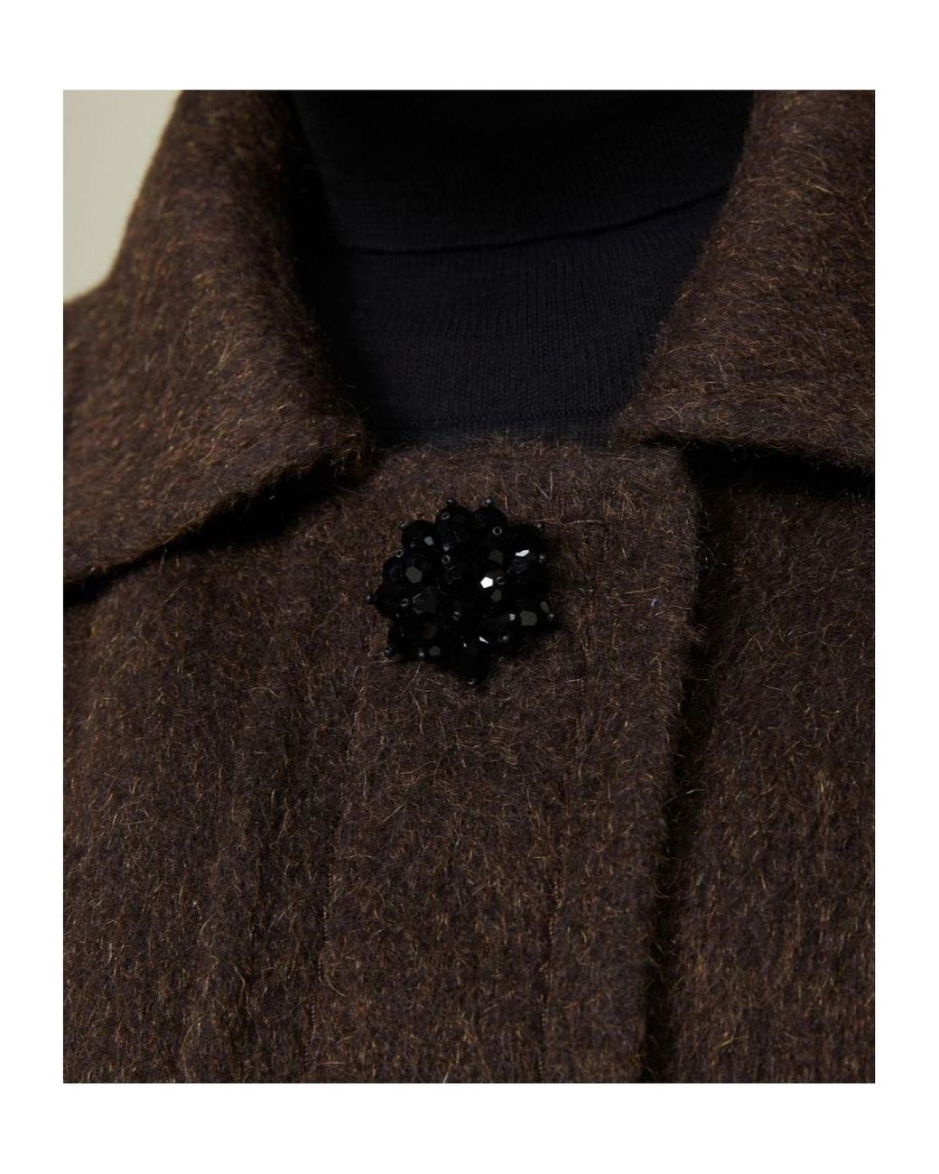 Max Mara Brown Wool Andmohair Cocoon Coat
