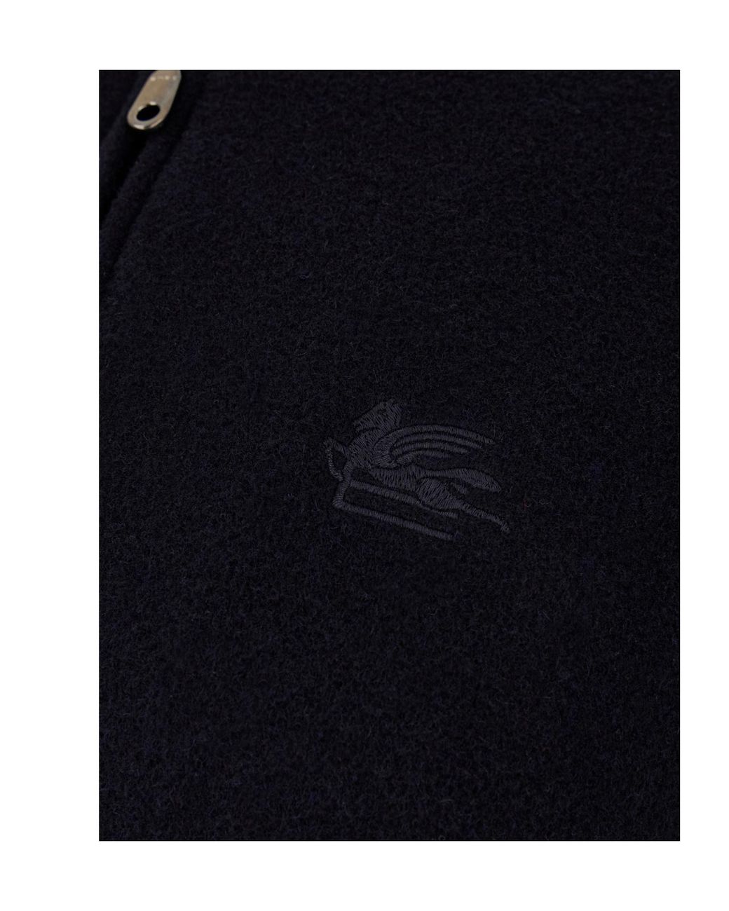 Etro Blue Embroidered-Logo Jacket for men