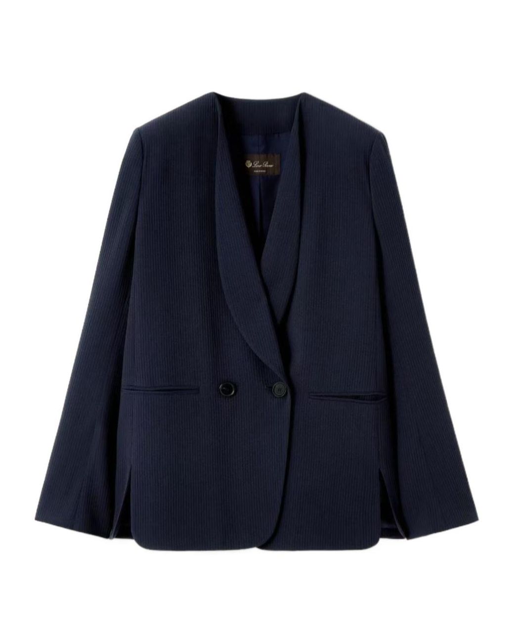 Loro Piana Blue Megeve Db Casual Jacket