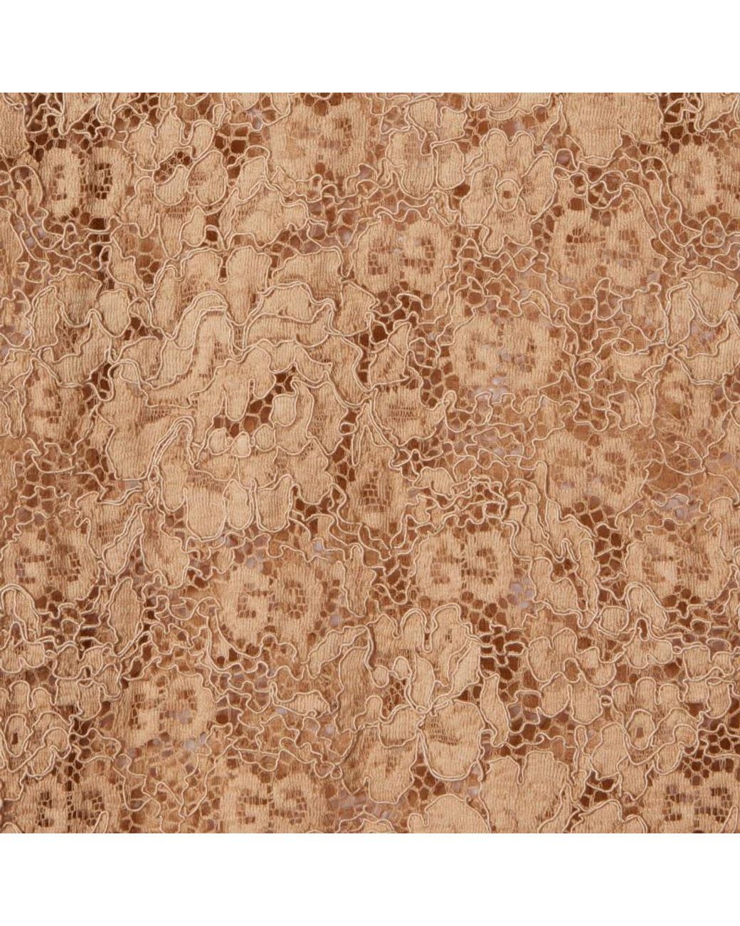 Gucci Natural Gg Flower Stretch Lace Dress