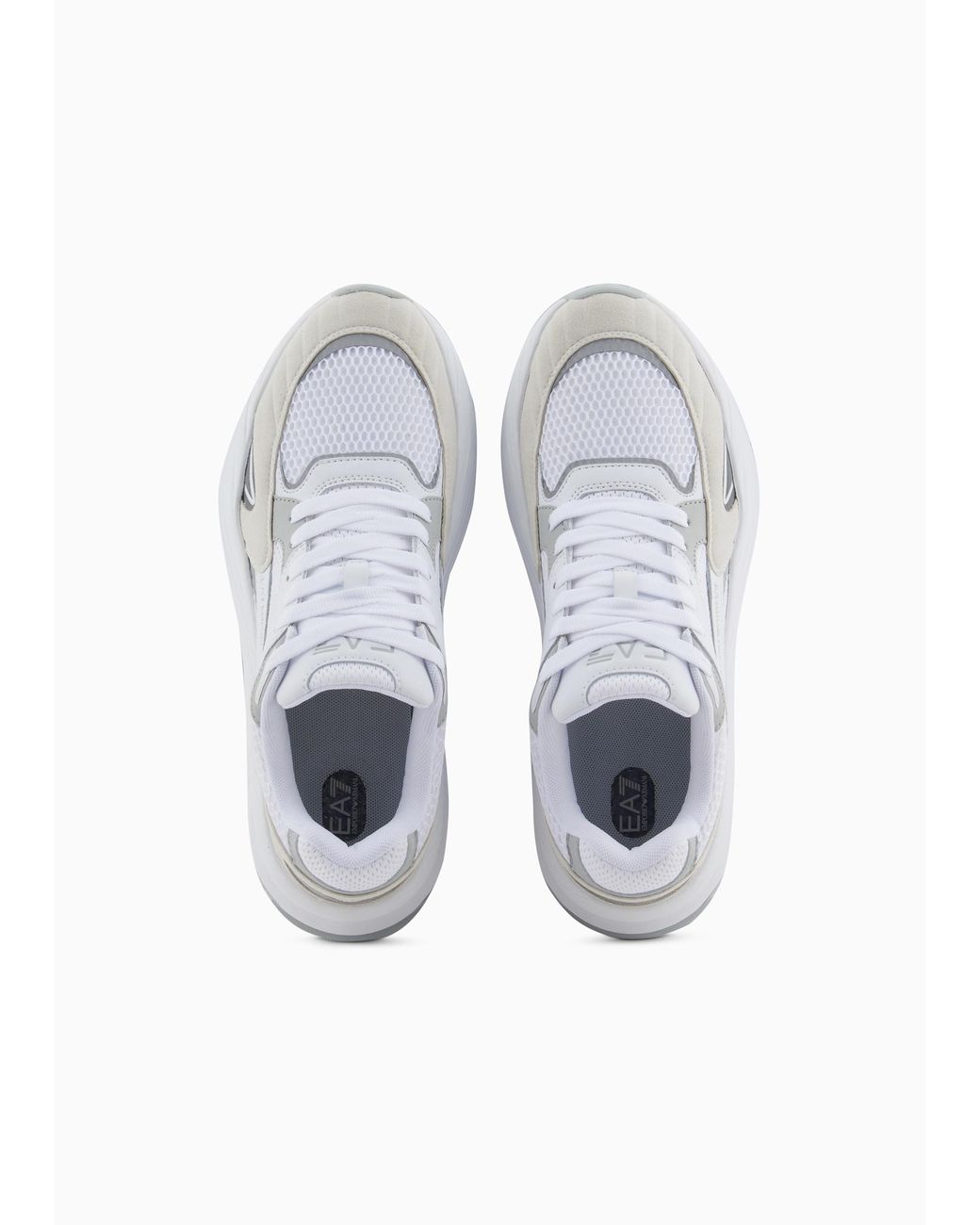 EA7 White Lace Up Sneakers for men