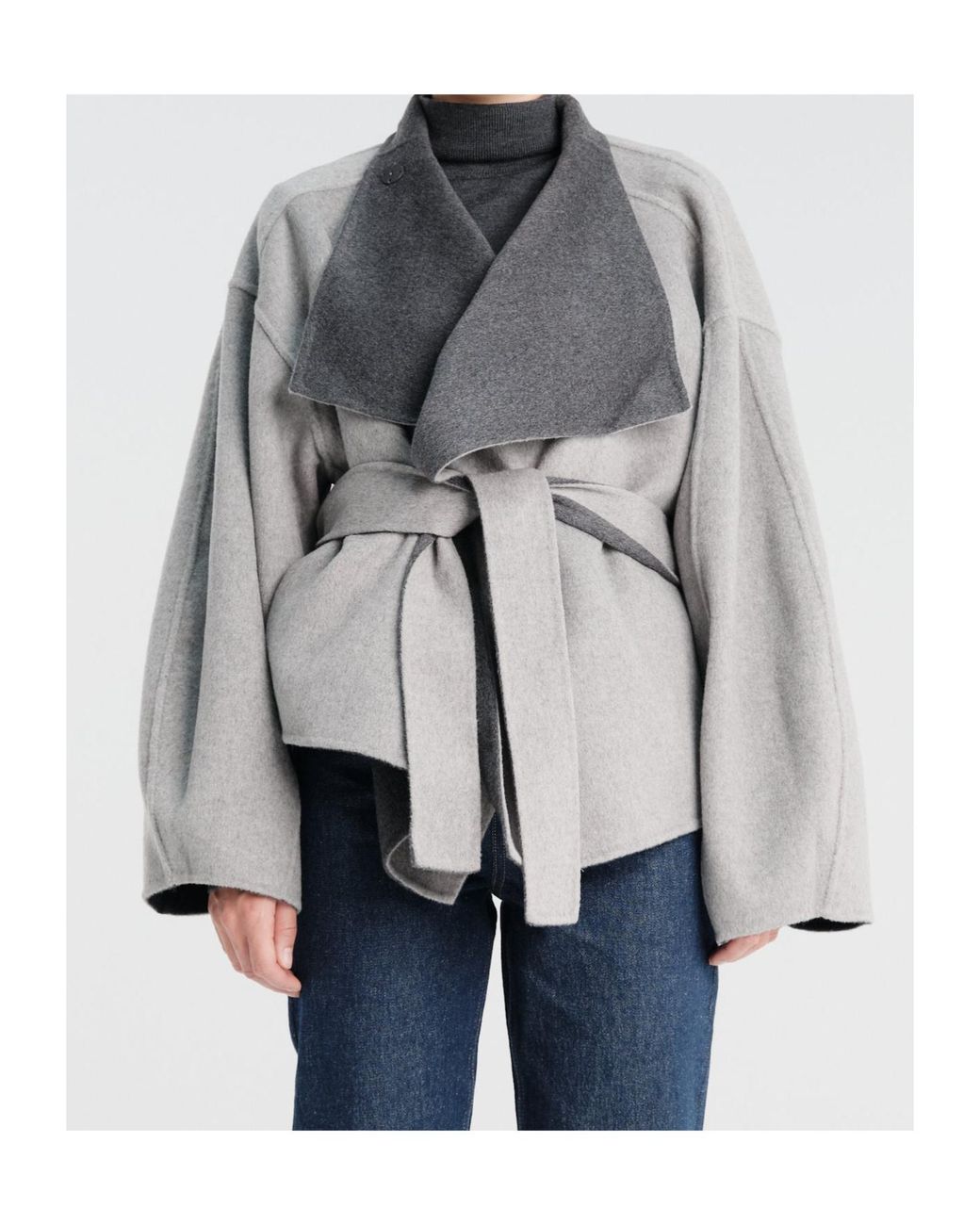 Frankie Shop Gray Long-Sleeve Casual Jacket