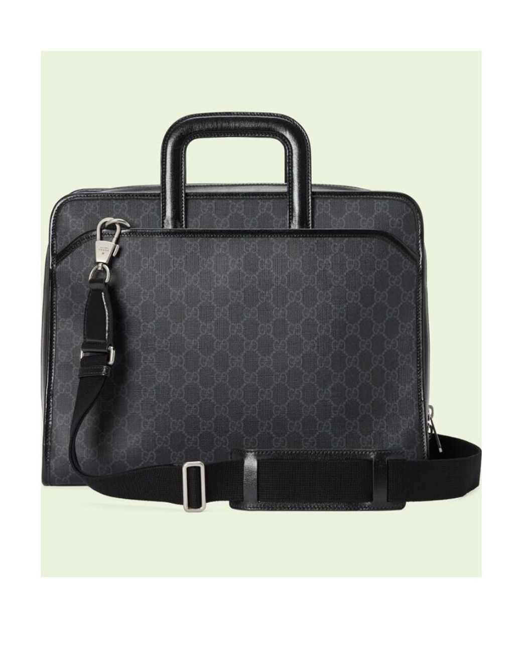 Gucci Black Supreme Gg Briefcase for men