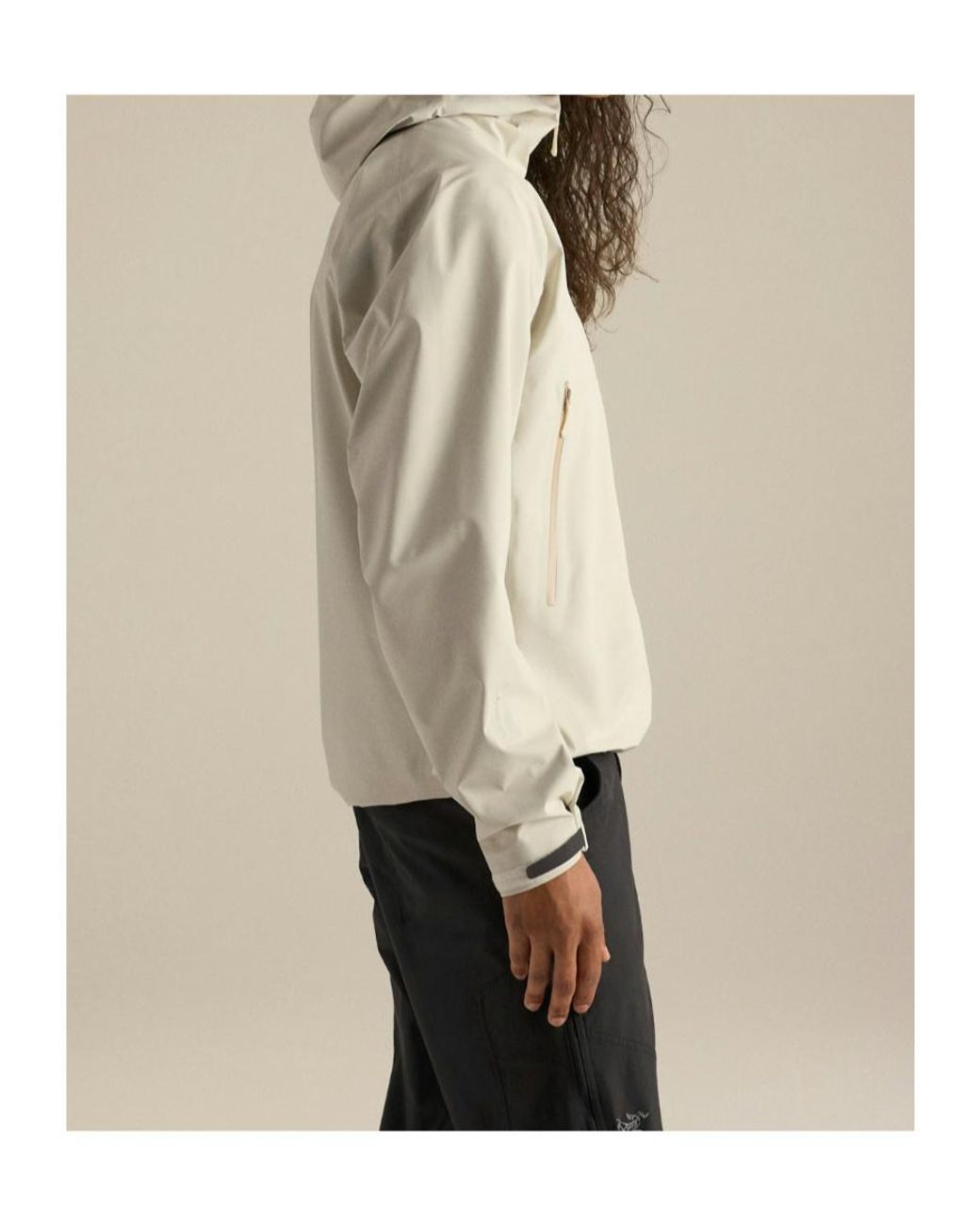 Arc'teryx White Beta Hooded Jacket for men