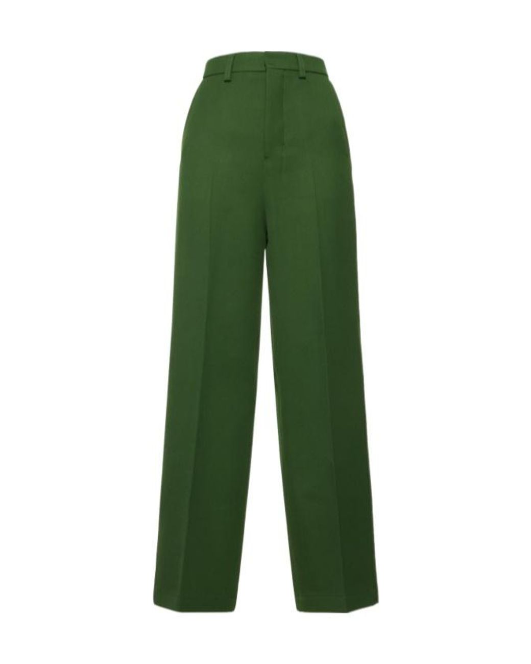 AMI Green Large Fit Wool Pants