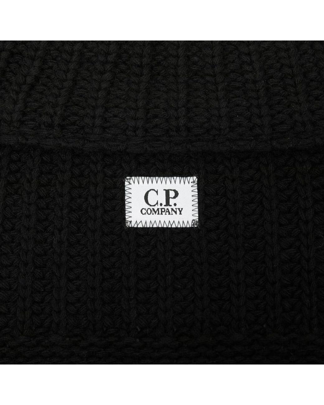 C P Company Black Long-Sleeve Cardigan for men
