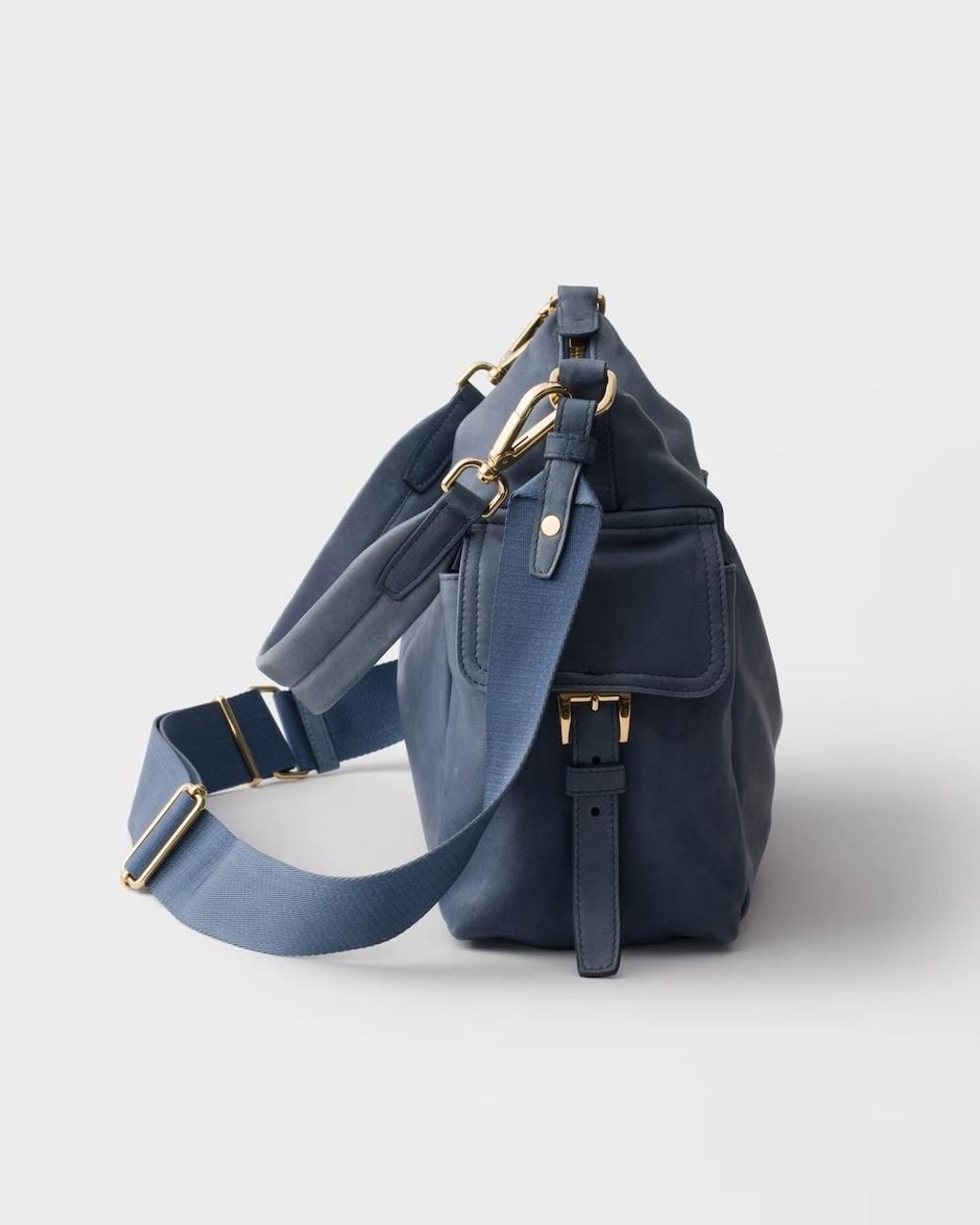 Prada Blue Explore Large Nappa Leather Bag