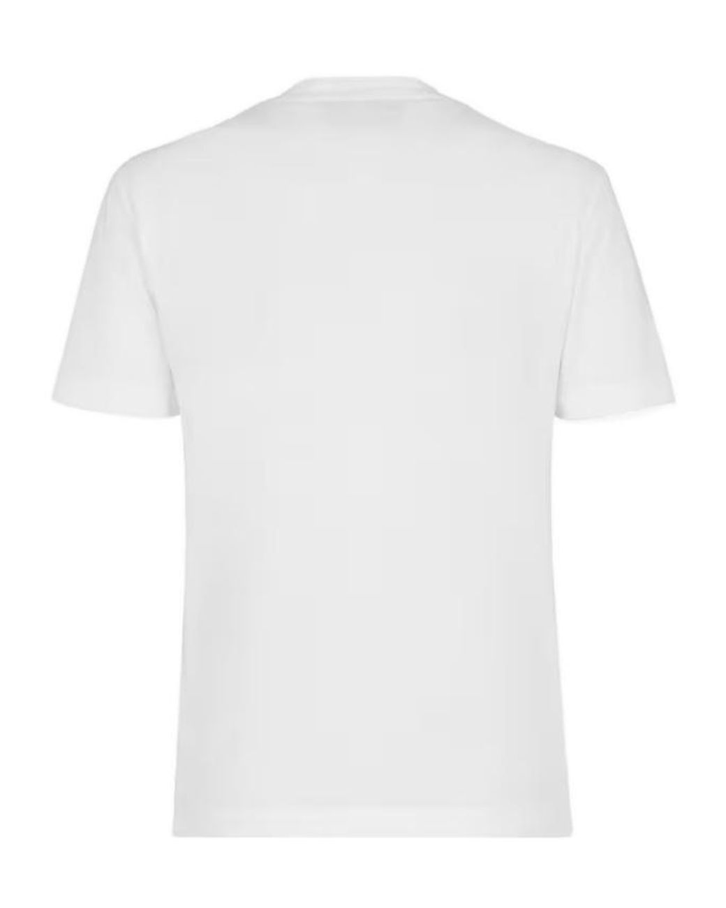Fendi White Logo Detailed Crewneck T-Shirt