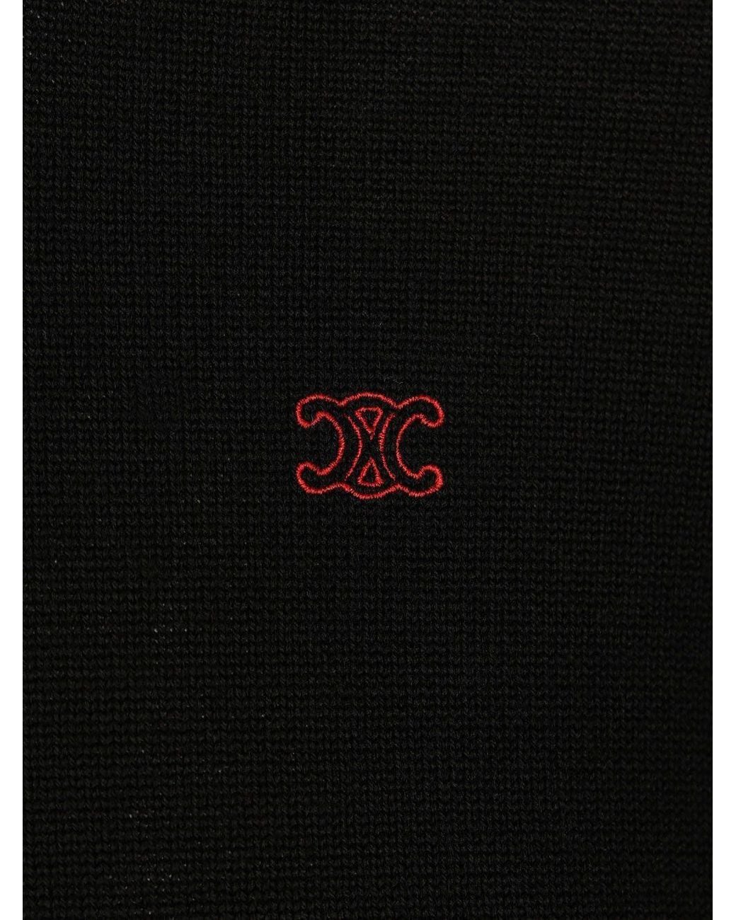 Céline Black Wool Crewneck for men