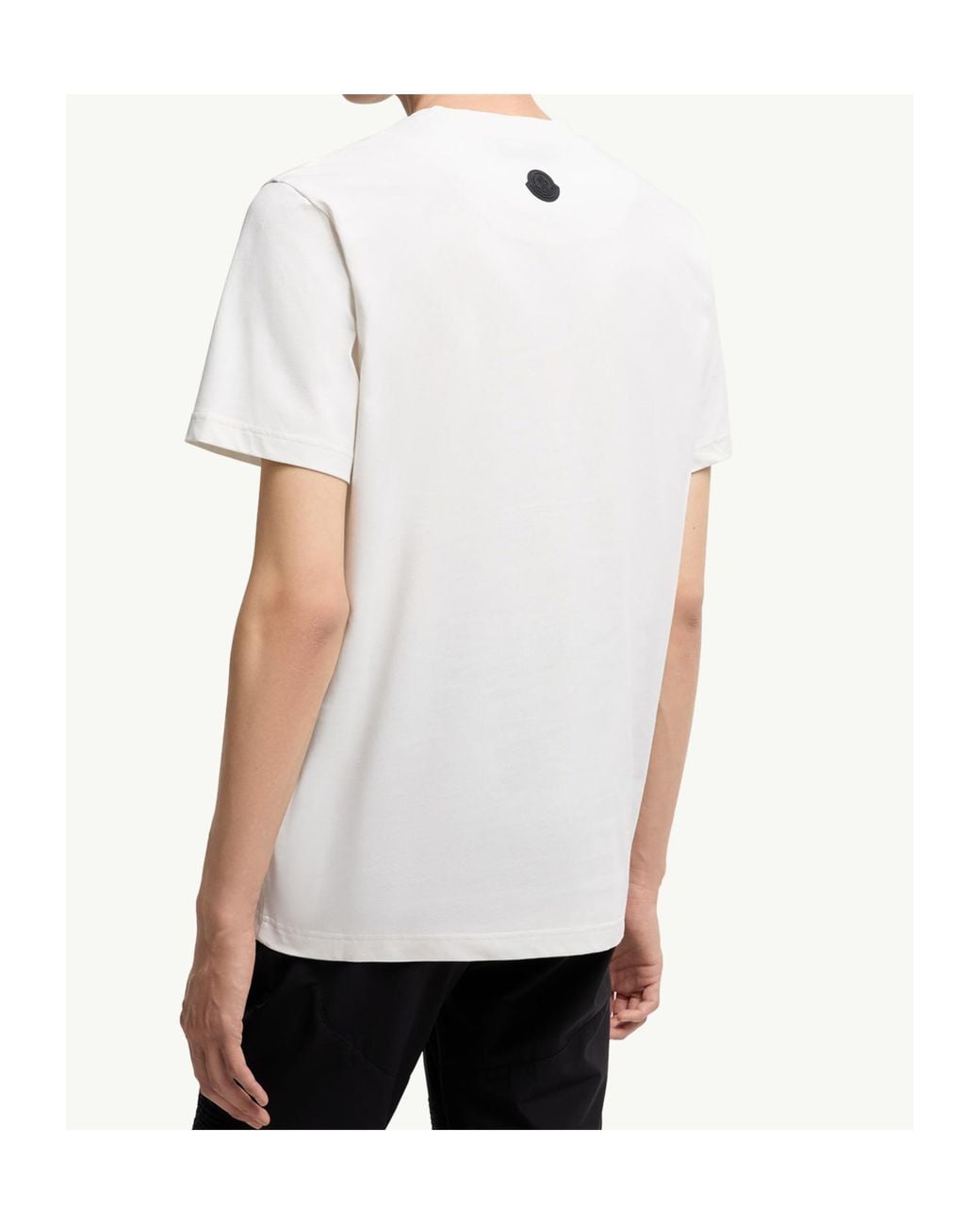 Moncler White Crewneck Short-Sleeved T-Shirt for men