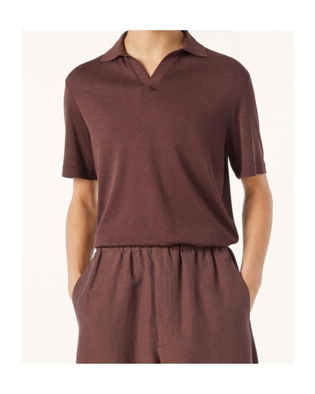 Loro Piana Red Mazzorbo Polo Shirt for men