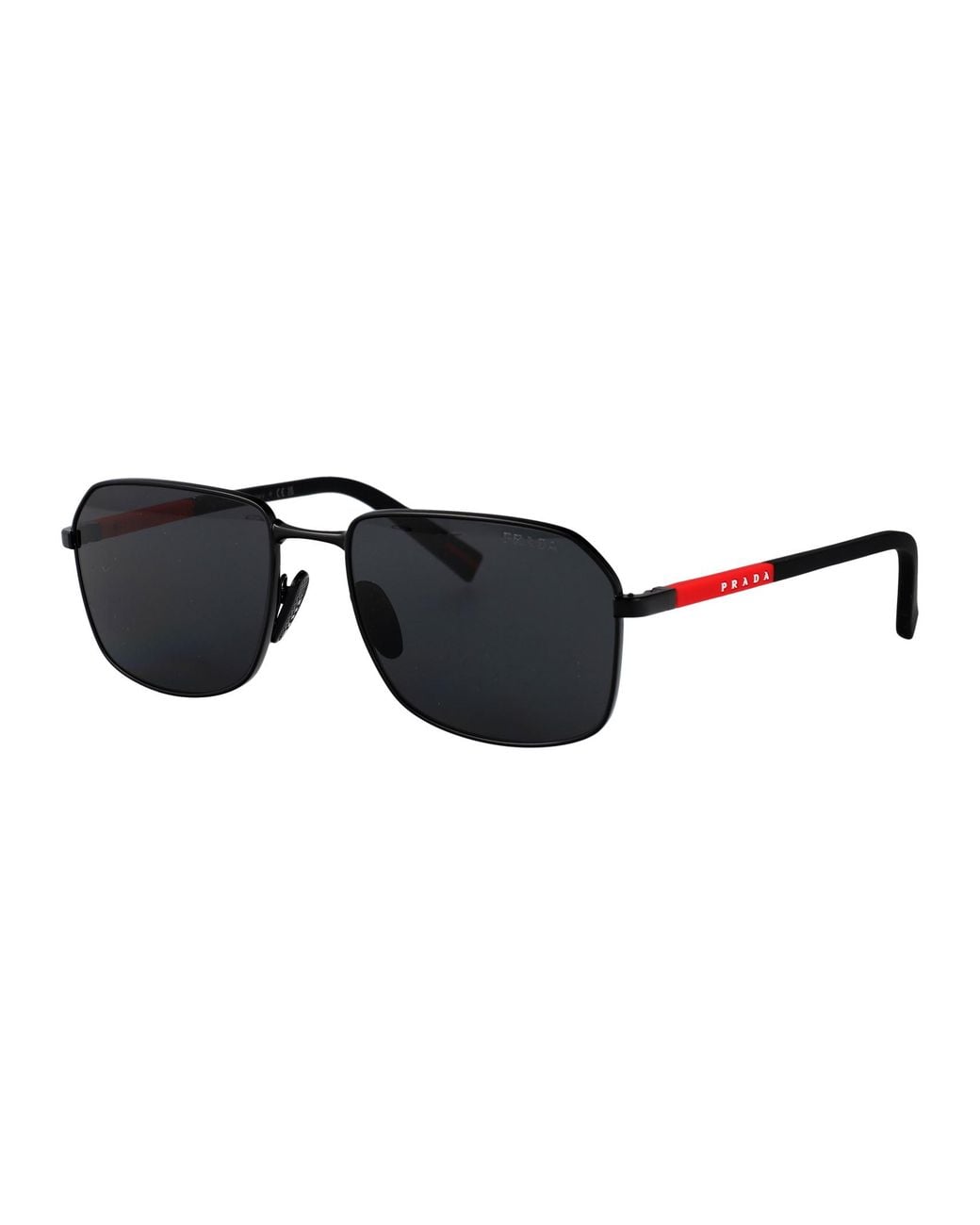 Prada Linea Rossa Black Logo Sunglasses for men