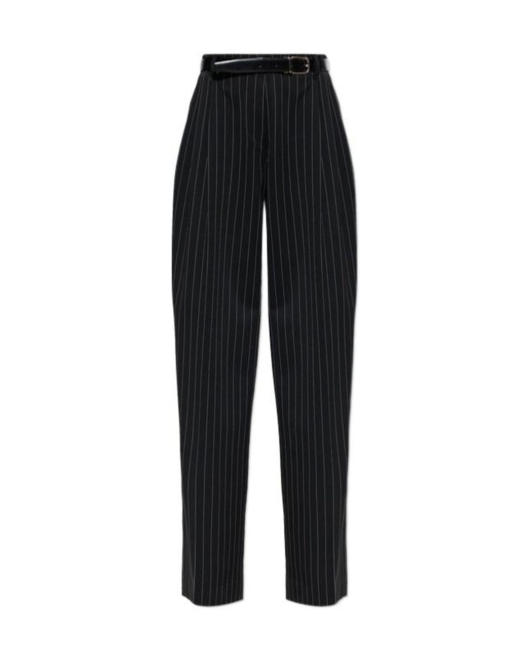 Dolce & Gabbana Black Striped Casual Trousers