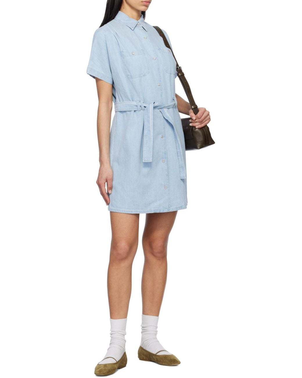 A.P.C. Blue Suzanne Mini Dress