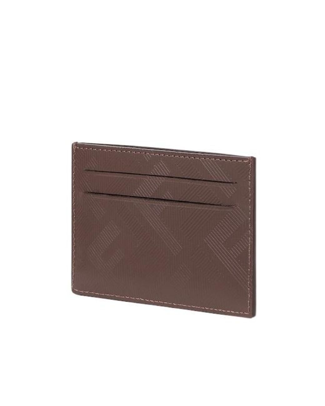 Fendi Brown Shadow Slim Card Holder for men
