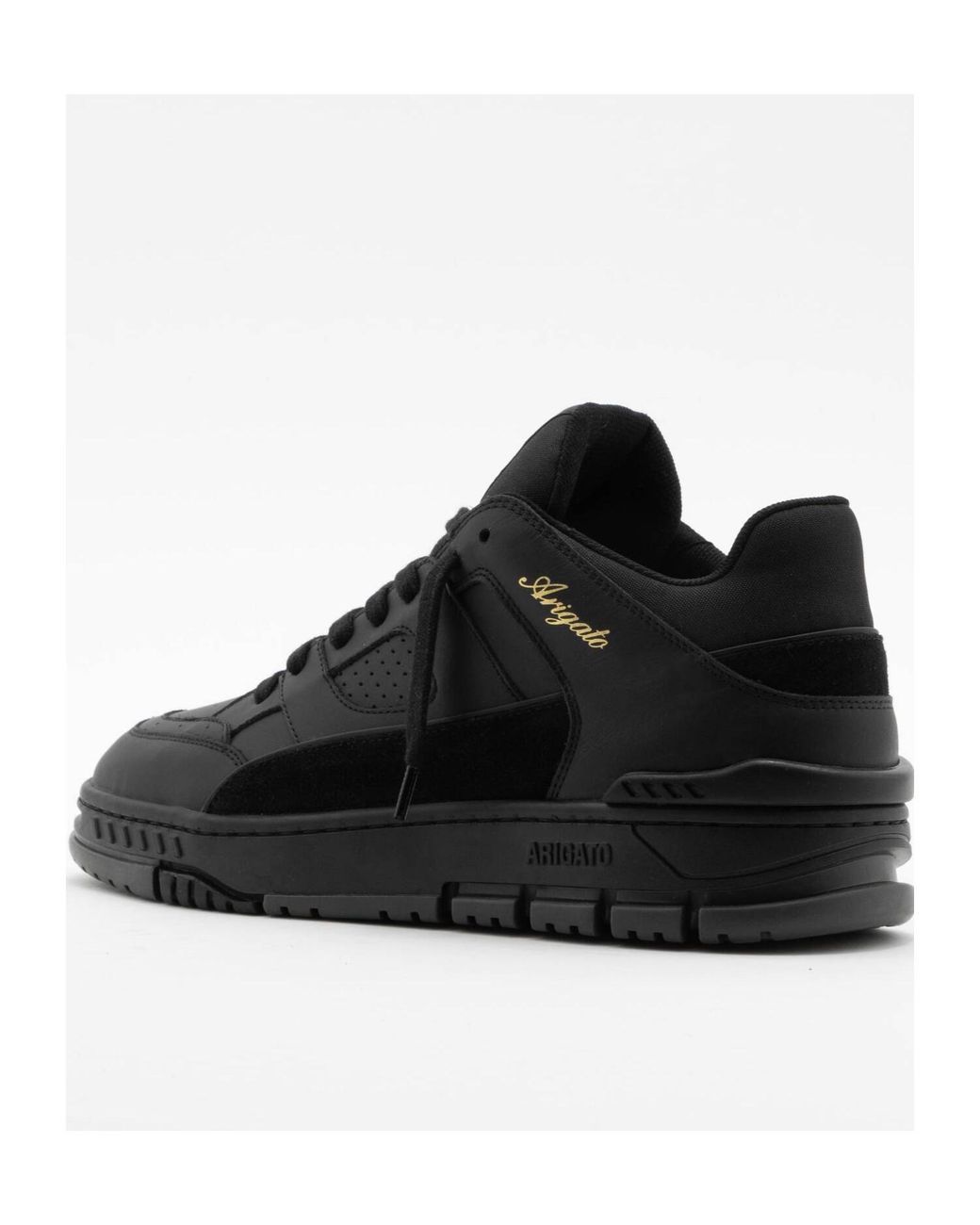 Axel Arigato Black Round Toe Mid-Top Sneakers for men