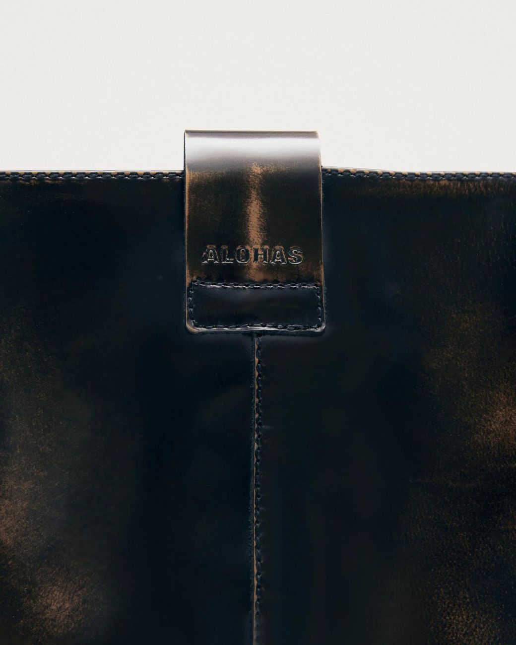 Alohas Black Round-Toe Biker Boots
