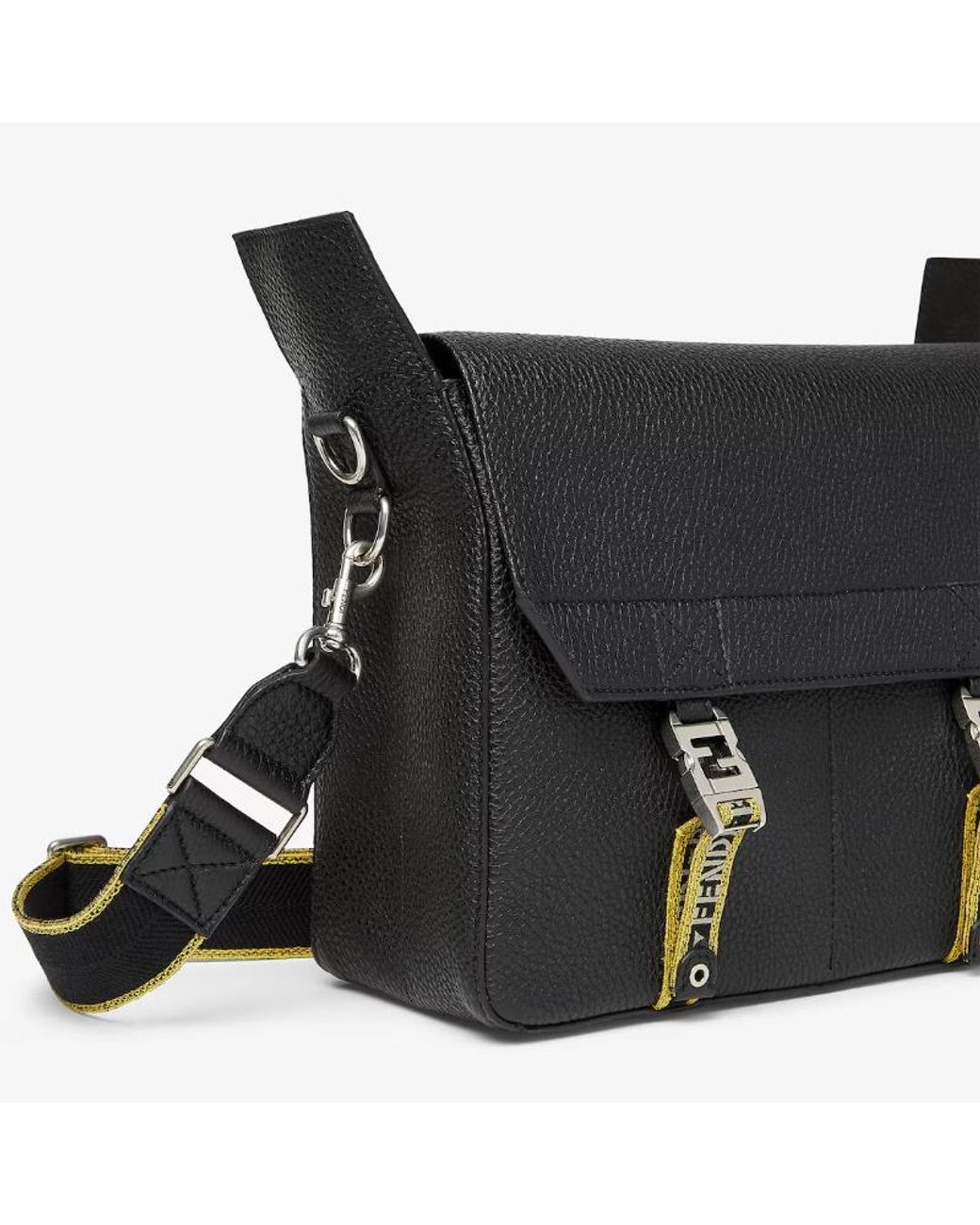 Fendi Black Flow Medium Crossbody Bag for men