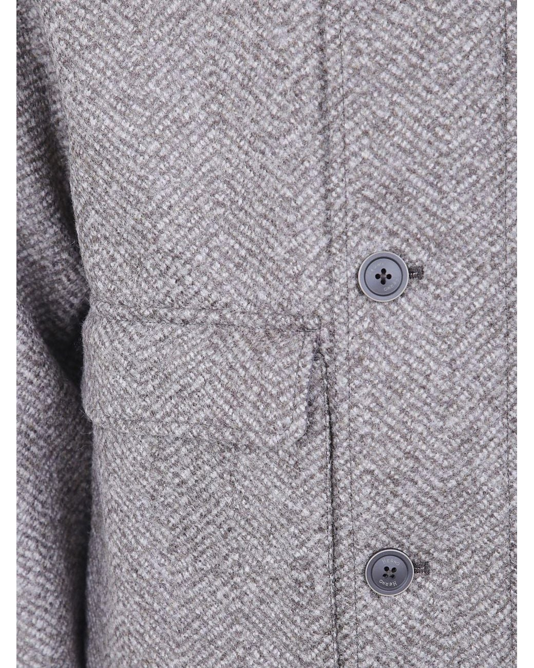 Herno Gray Button-Front Sports Jacket for men