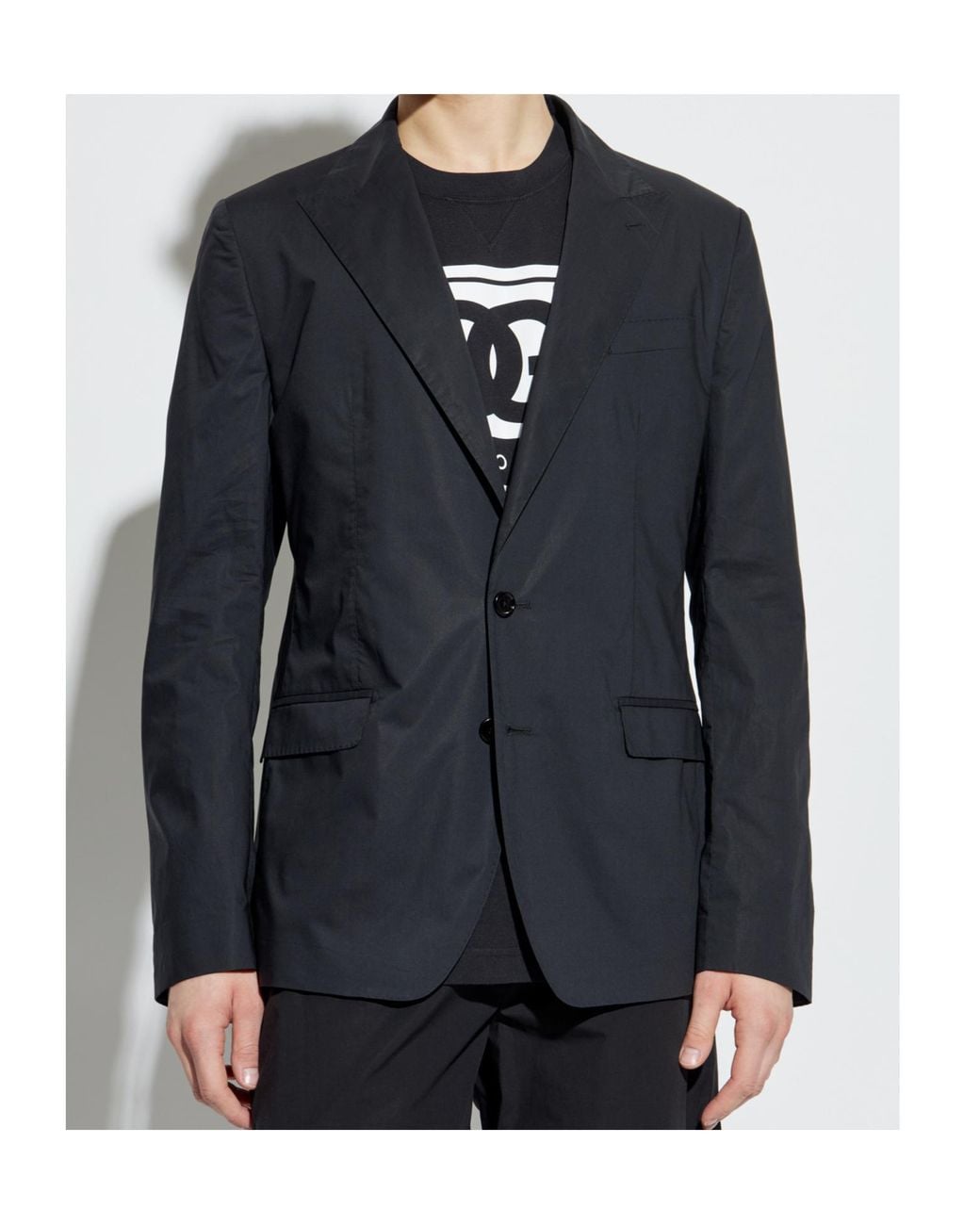 Dolce & Gabbana Blue Single-Breasted Long Sleeved Blazer for men