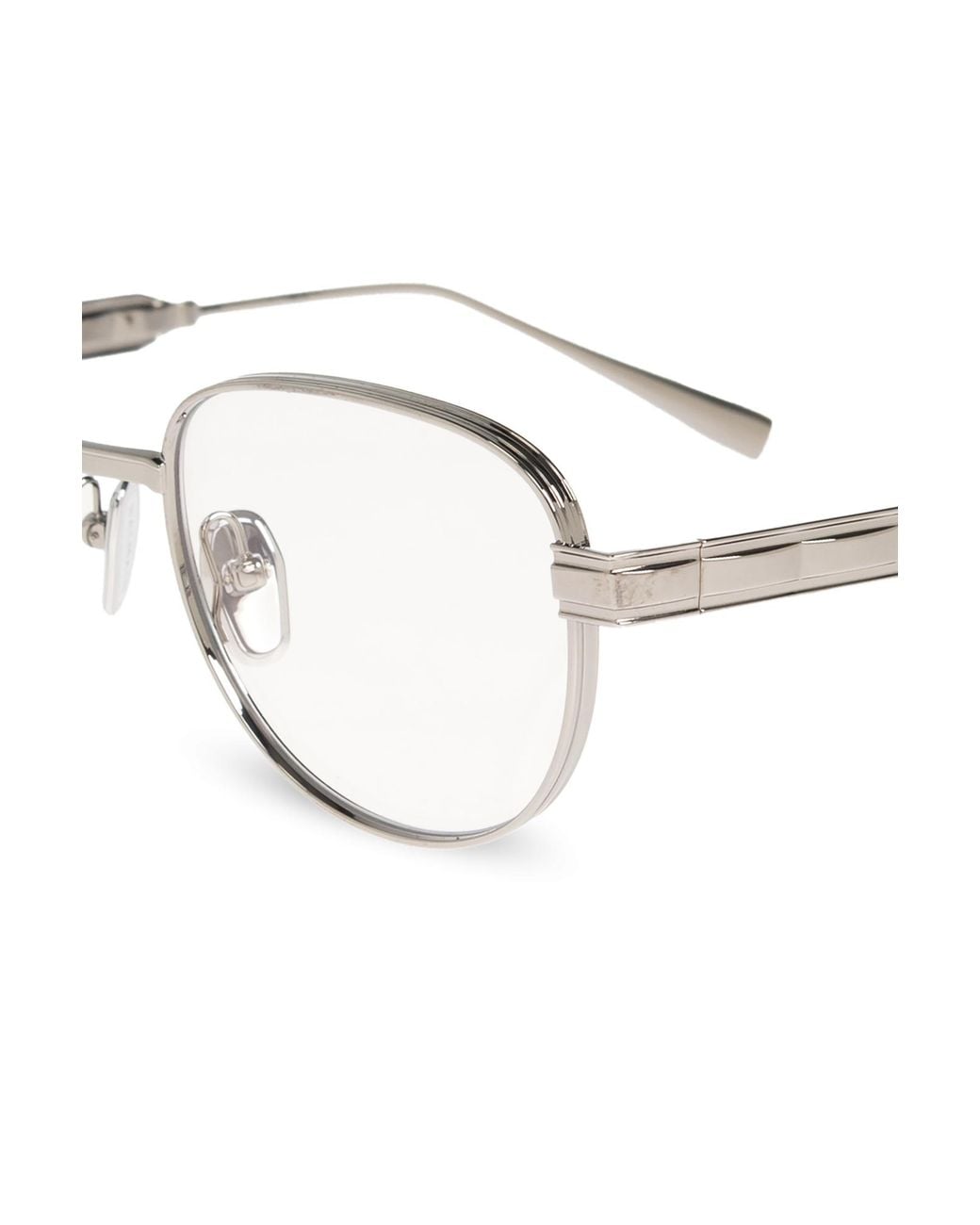 Balmain White Round-Frame Glasses for men