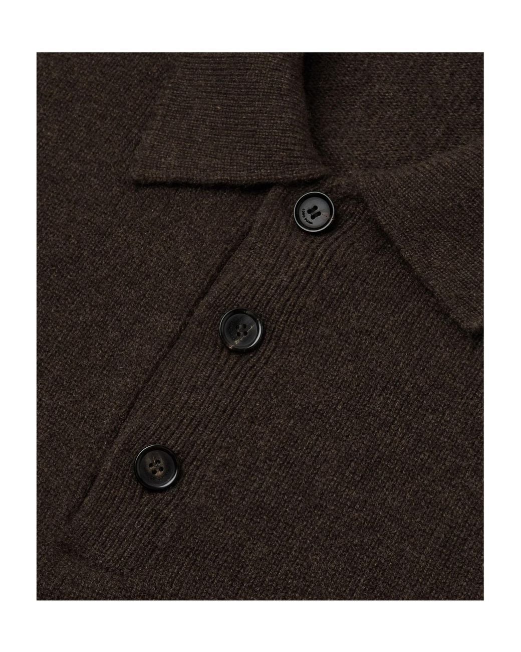 Loro Piana Black Parksville Polo Shirt for men
