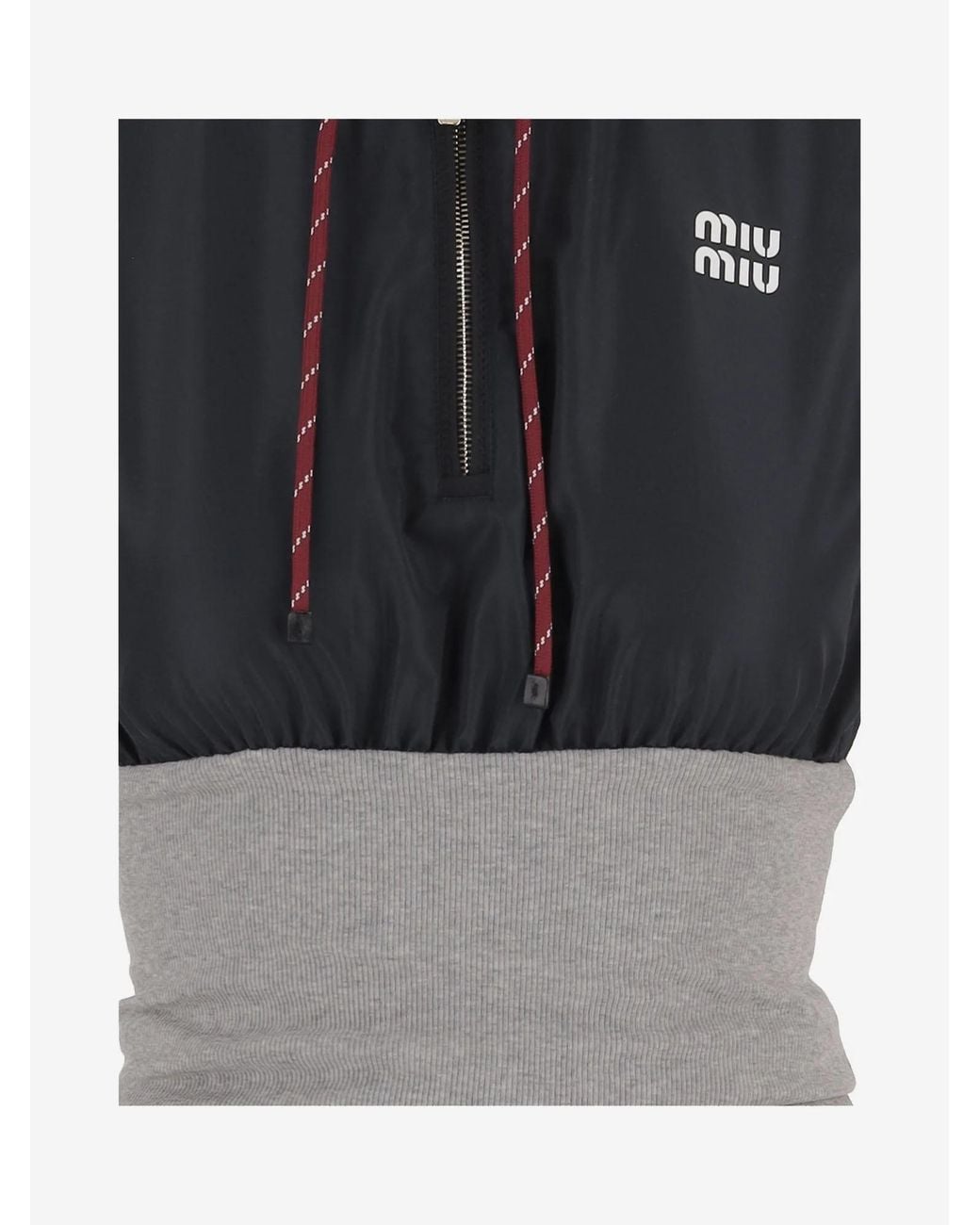 Miu Miu Black Sleeveless Hooded Dress