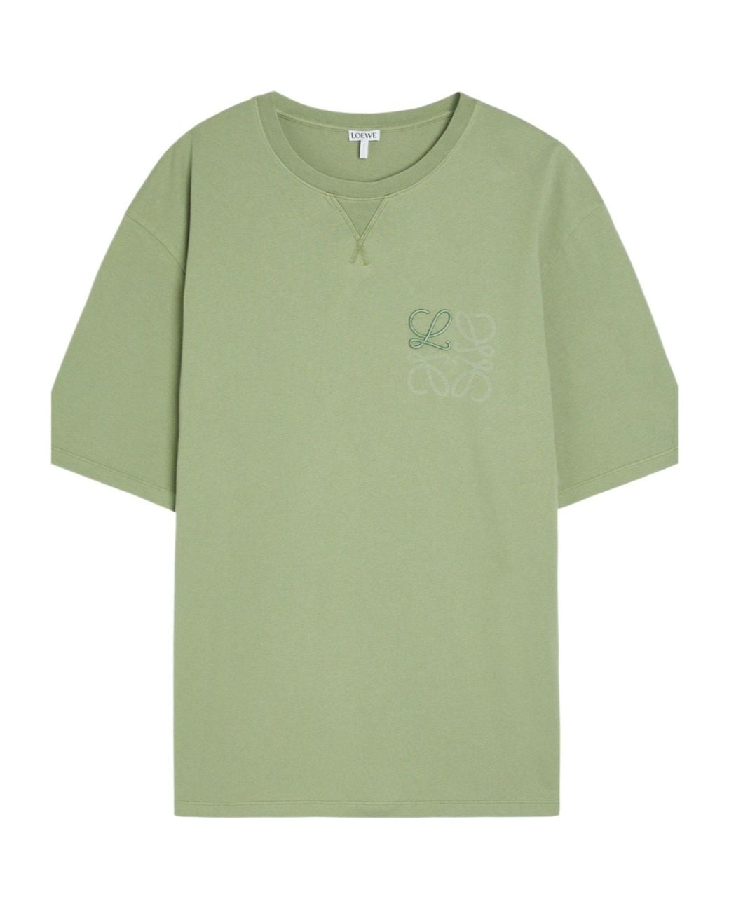 Loewe Green Simple Cotton T-Shirt for men