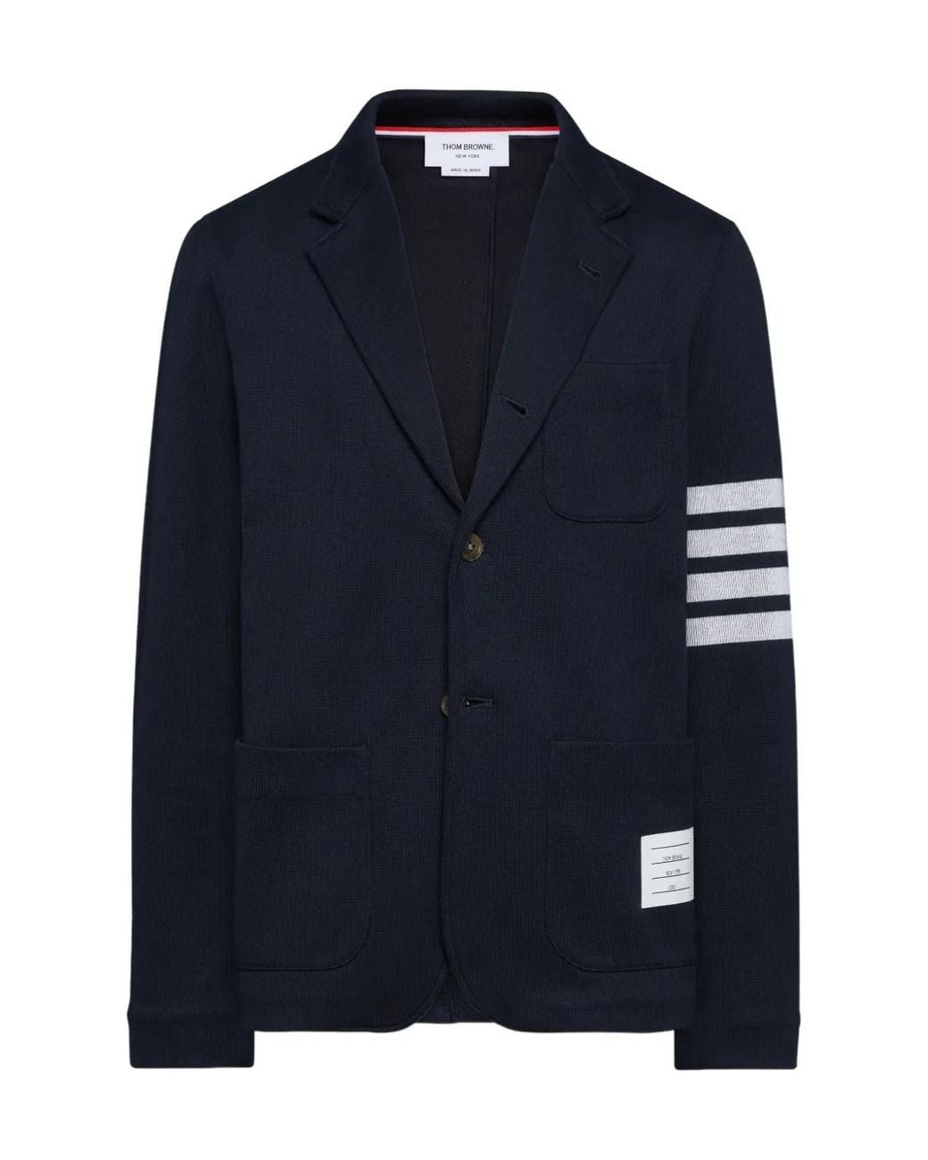 Thom Browne Blue Double Face Knit 4-Bar Sack Jacket for men