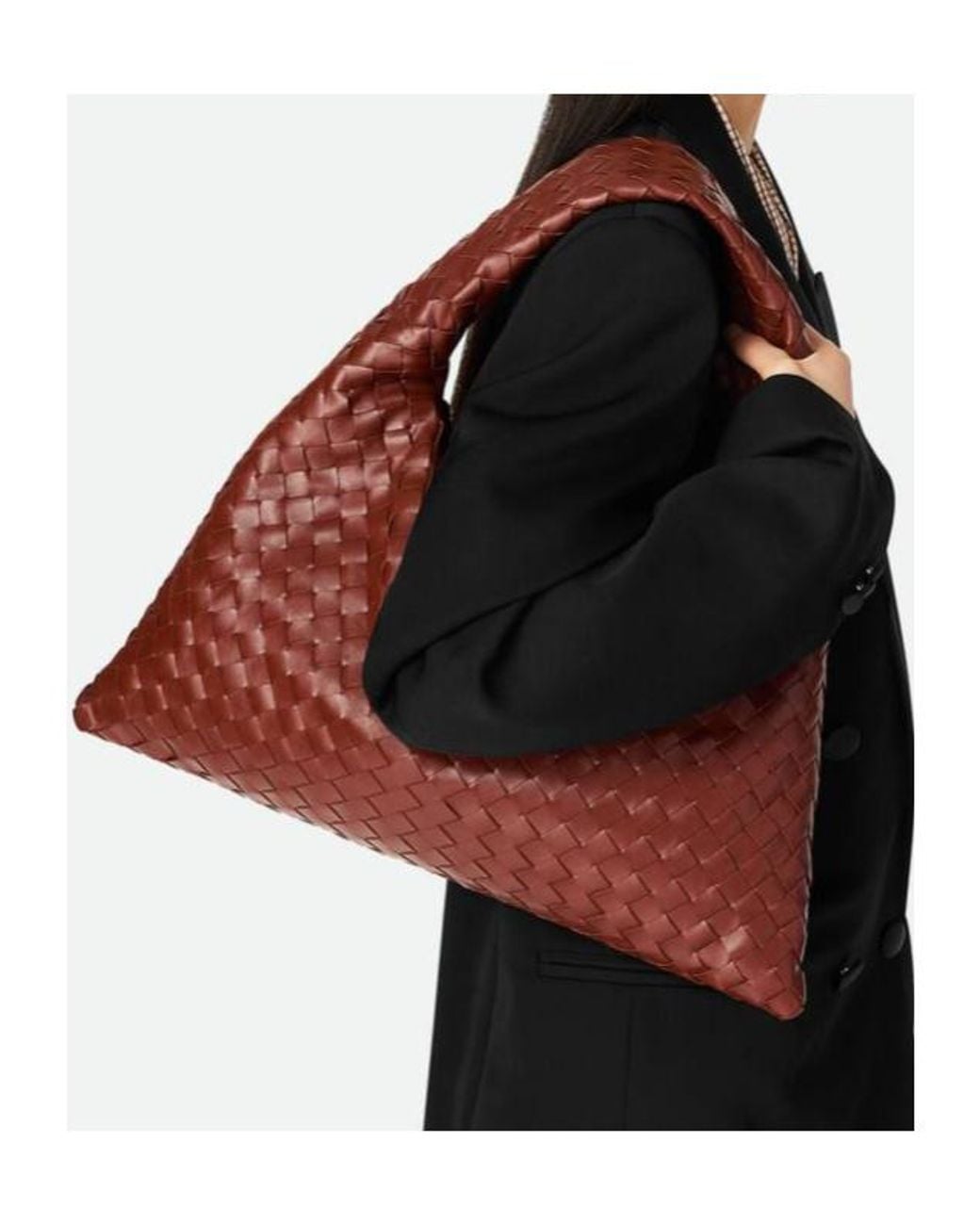 Bottega Veneta Red Calfskin Hop Shoulder Bag