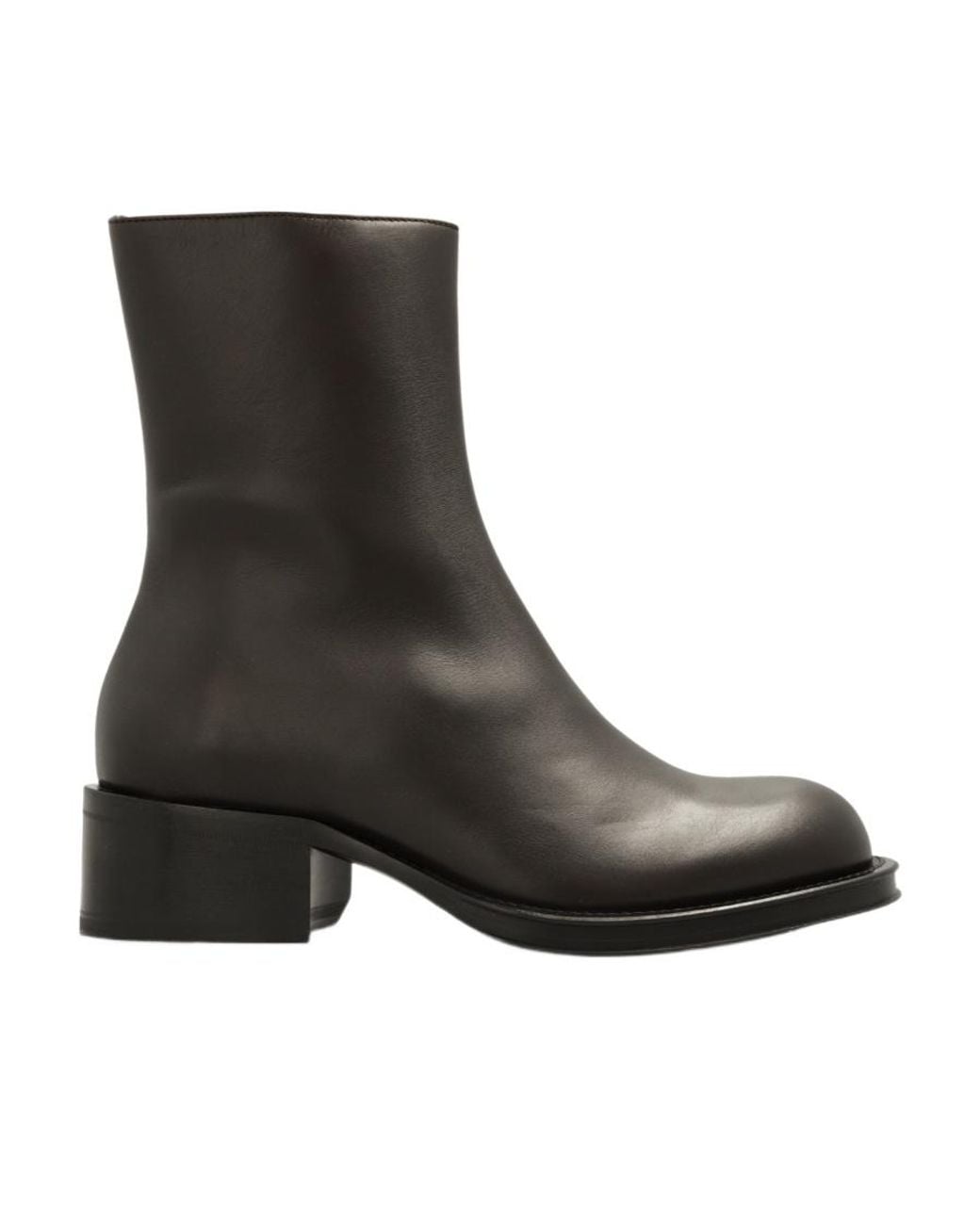 Lanvin Black Zip Detailed Ankle Boots
