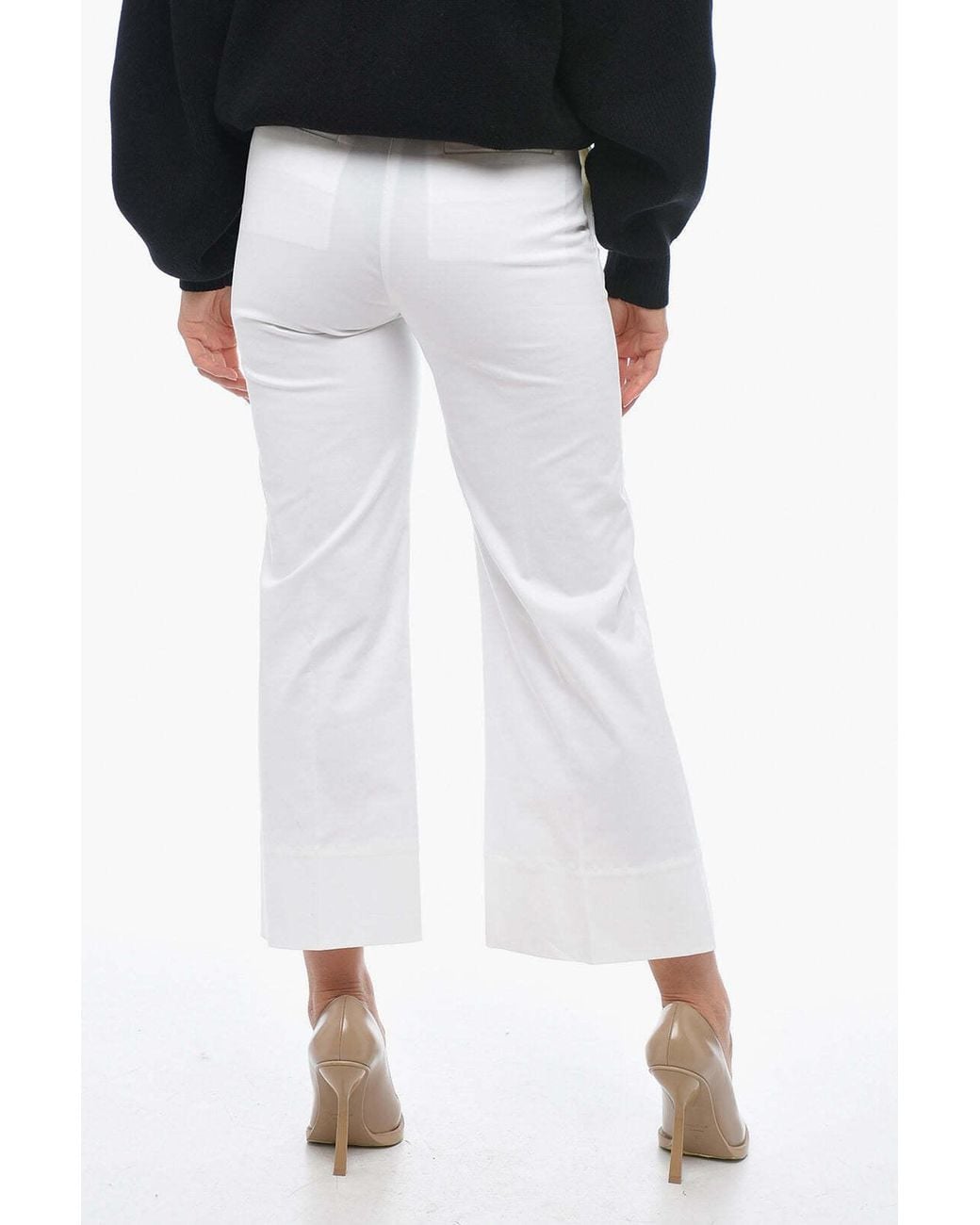 Ql2 Black Cropped Trousers